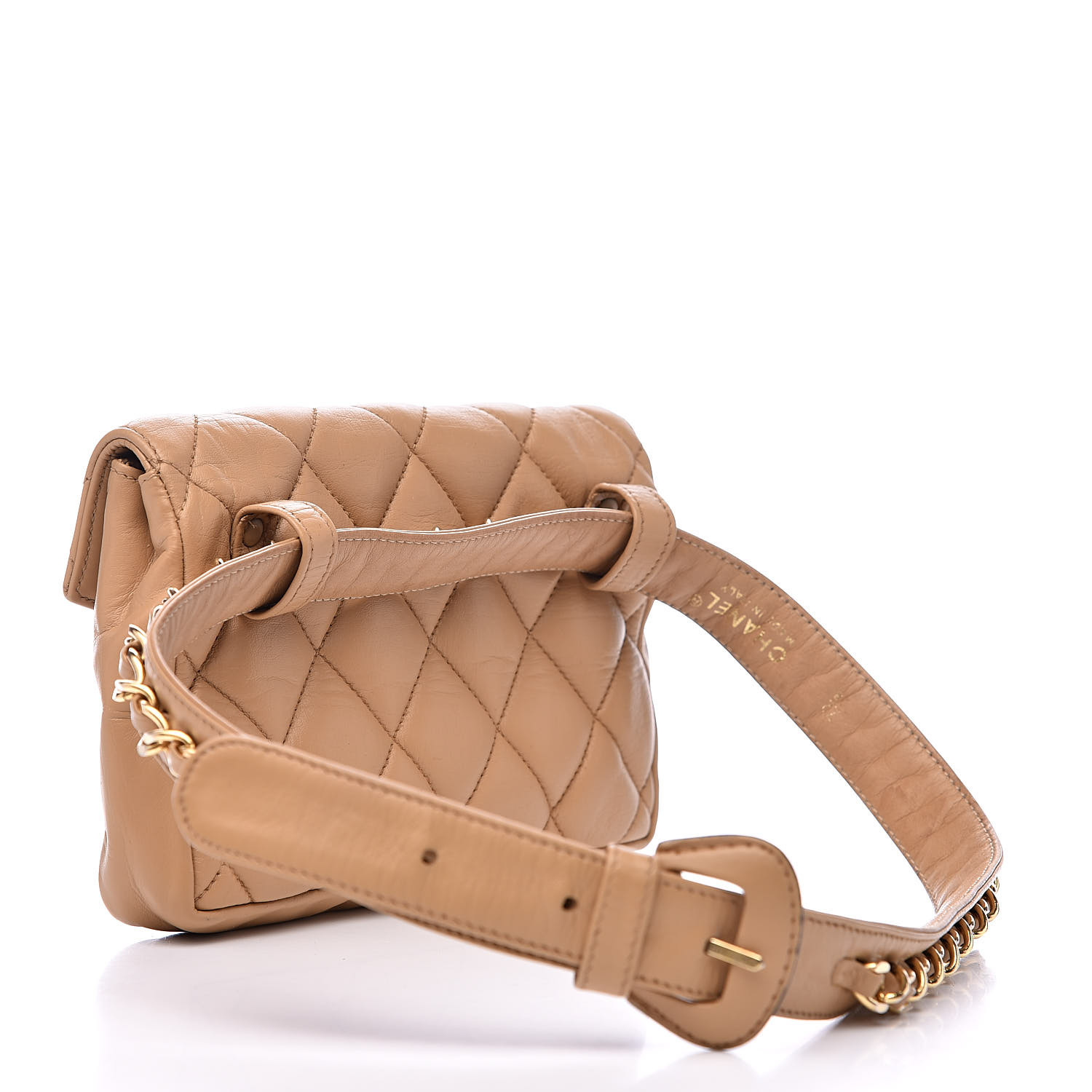 chanel vintage quilted belt bag