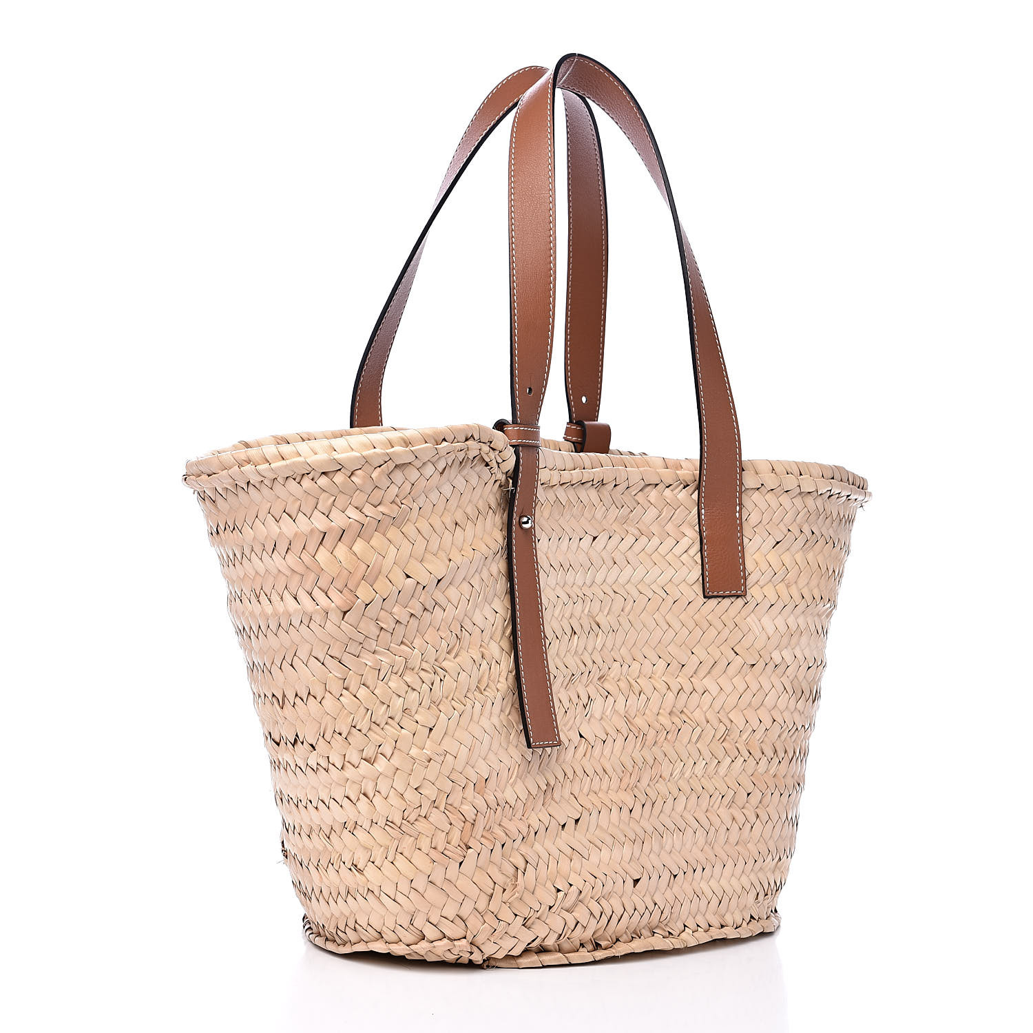 LOEWE Raffia Basket Tote Natural Tan 521647