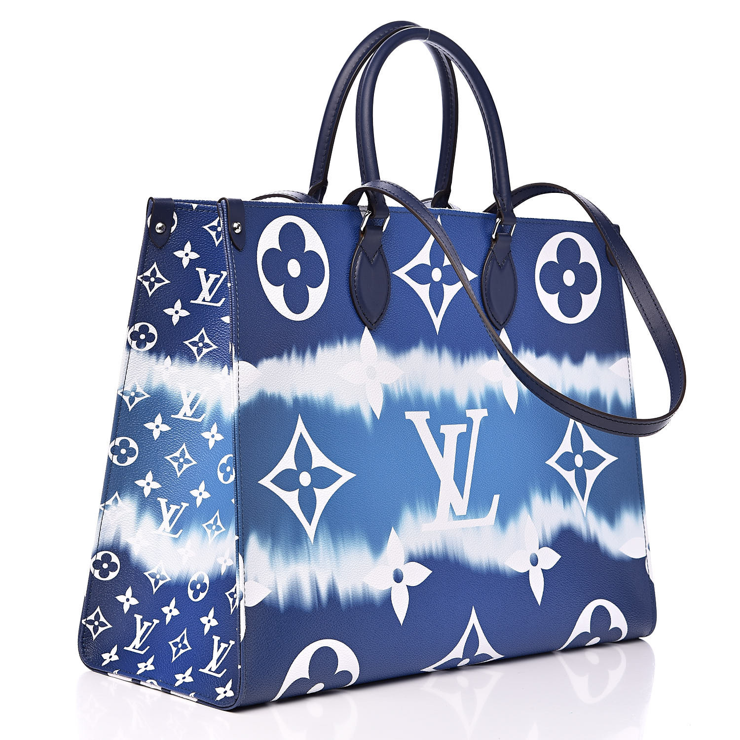 LOUIS VUITTON Monogram Escale Onthego GM Blue 523031 | FASHIONPHILE