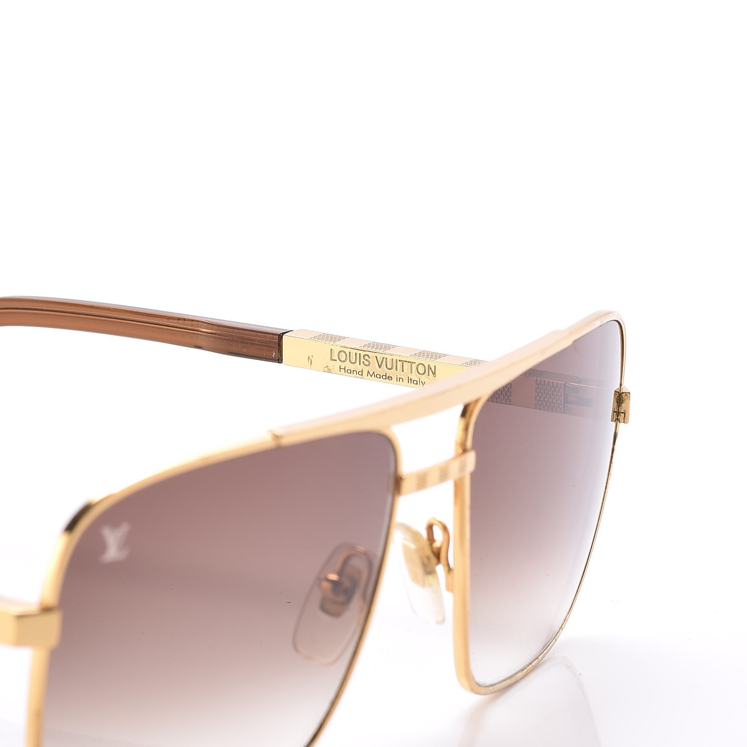Authentic LOUIS VUITTON Sunglasses Gold frame Attitude Z0339U 62