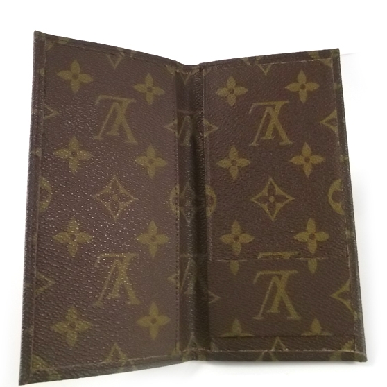 LOUIS VUITTON Monogram French Company Checkbook Cover 16231