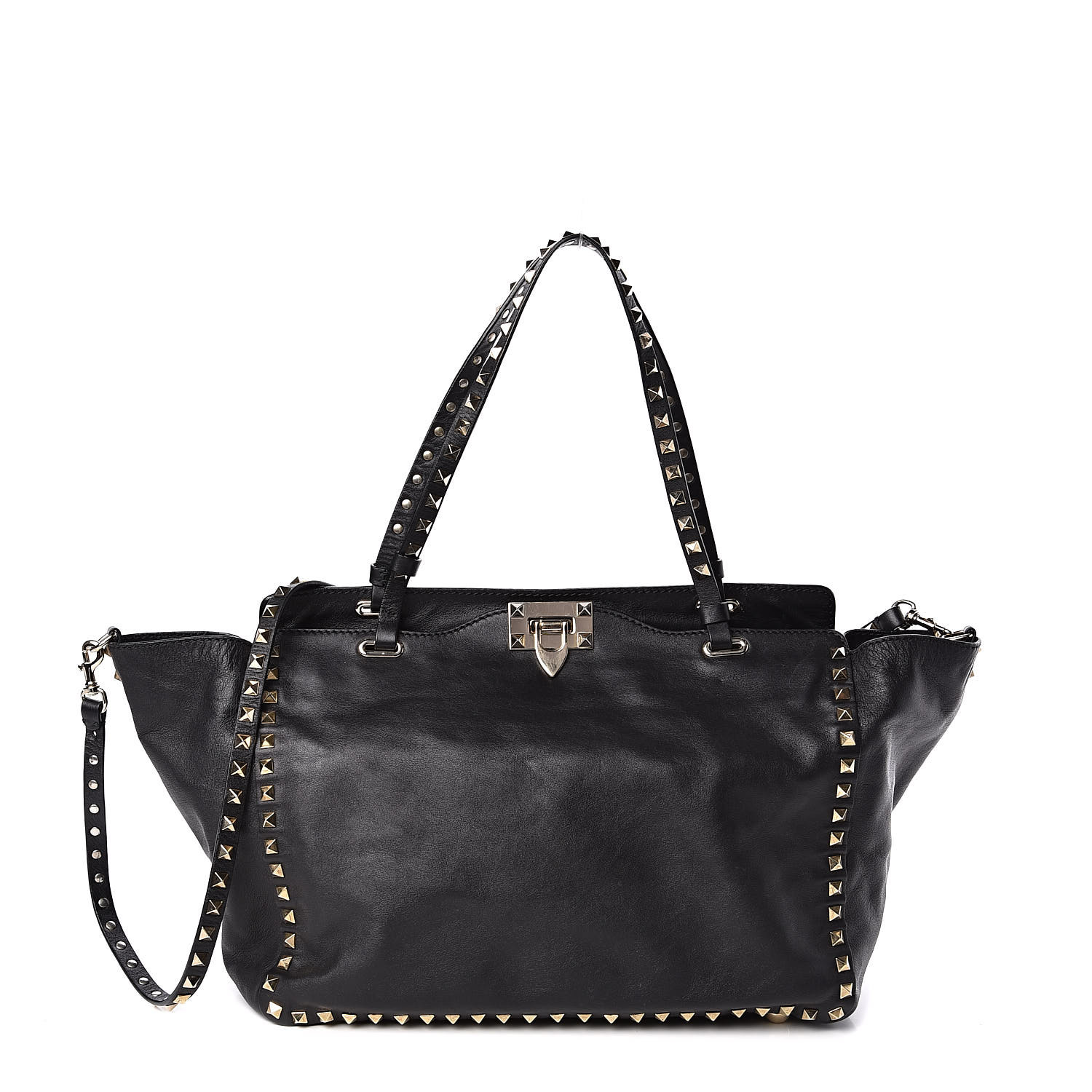 valentino rockstud vitello tote bag