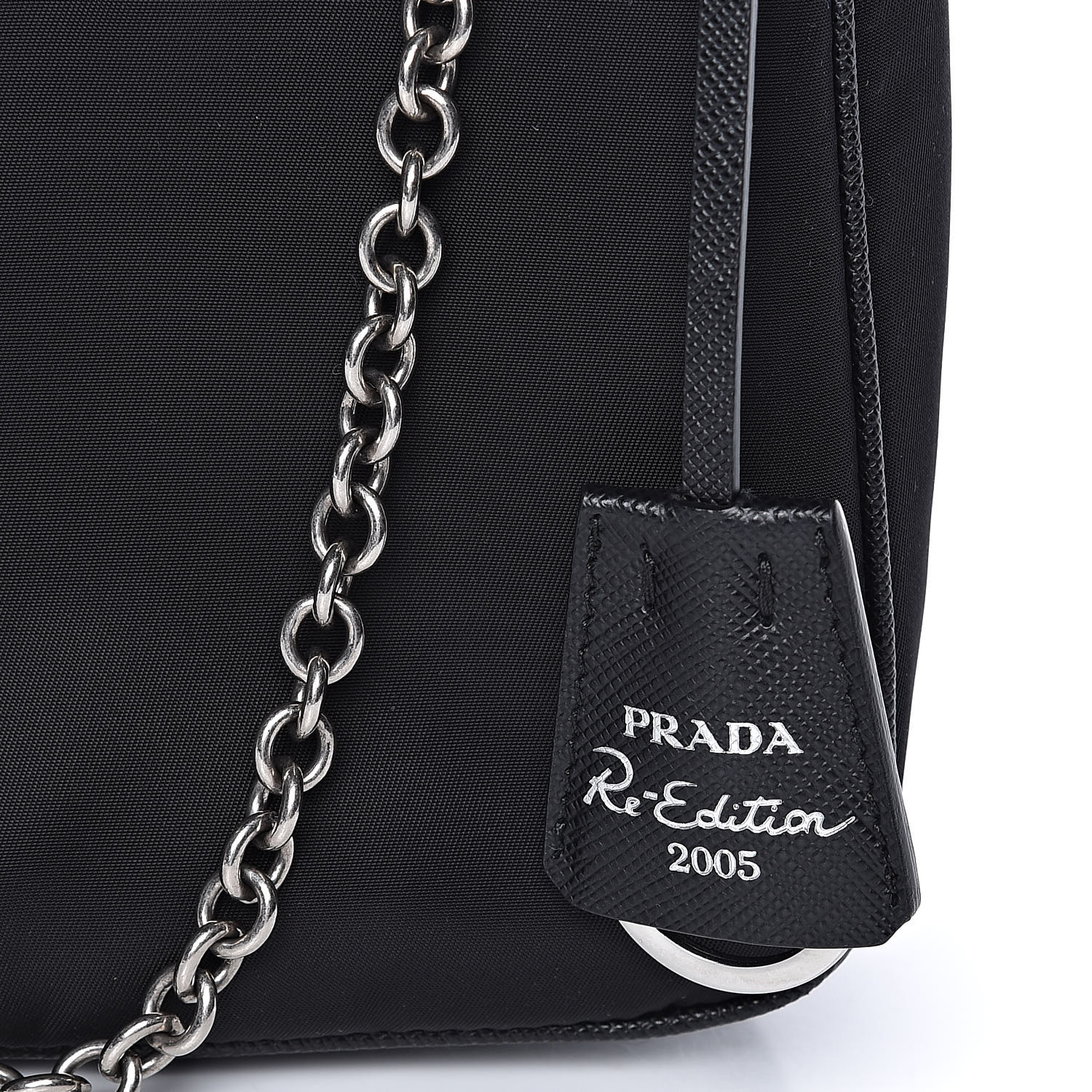 PRADA Nylon Re-Edition 2005 Shoulder Bag Black 505421