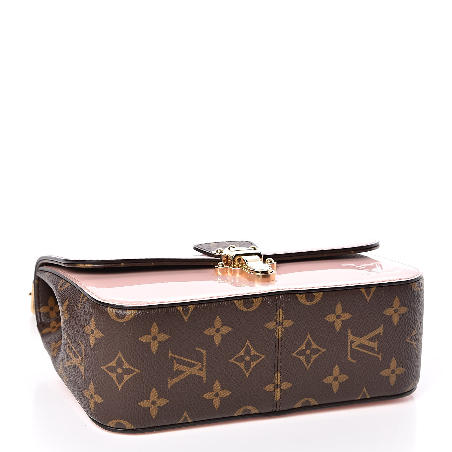 LOUIS VUITTON Vernis Monogram Cherrywood BB Rose Ballerine 504297