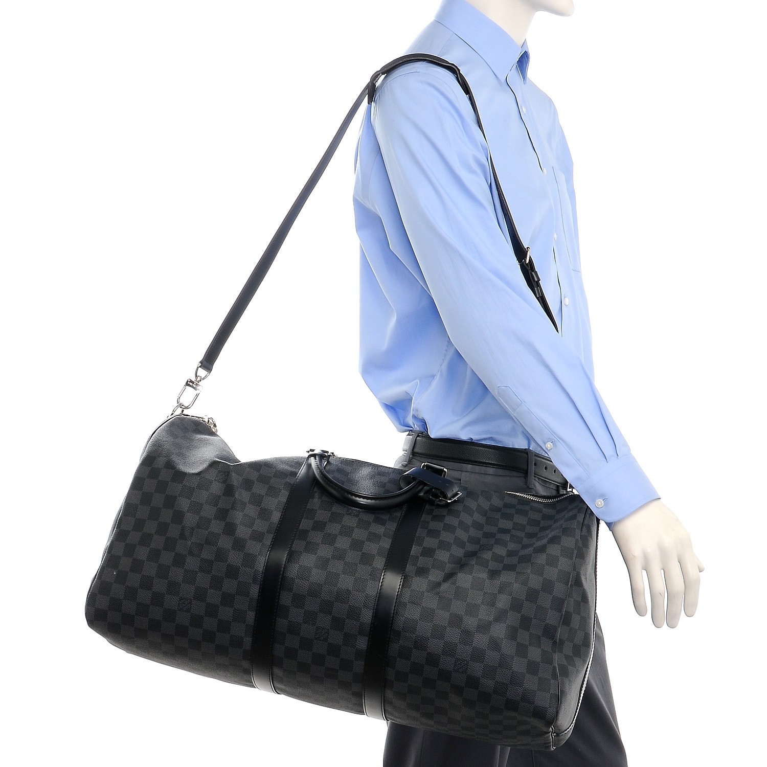 louis vuitton keepall bandouliere 55 damier graphite