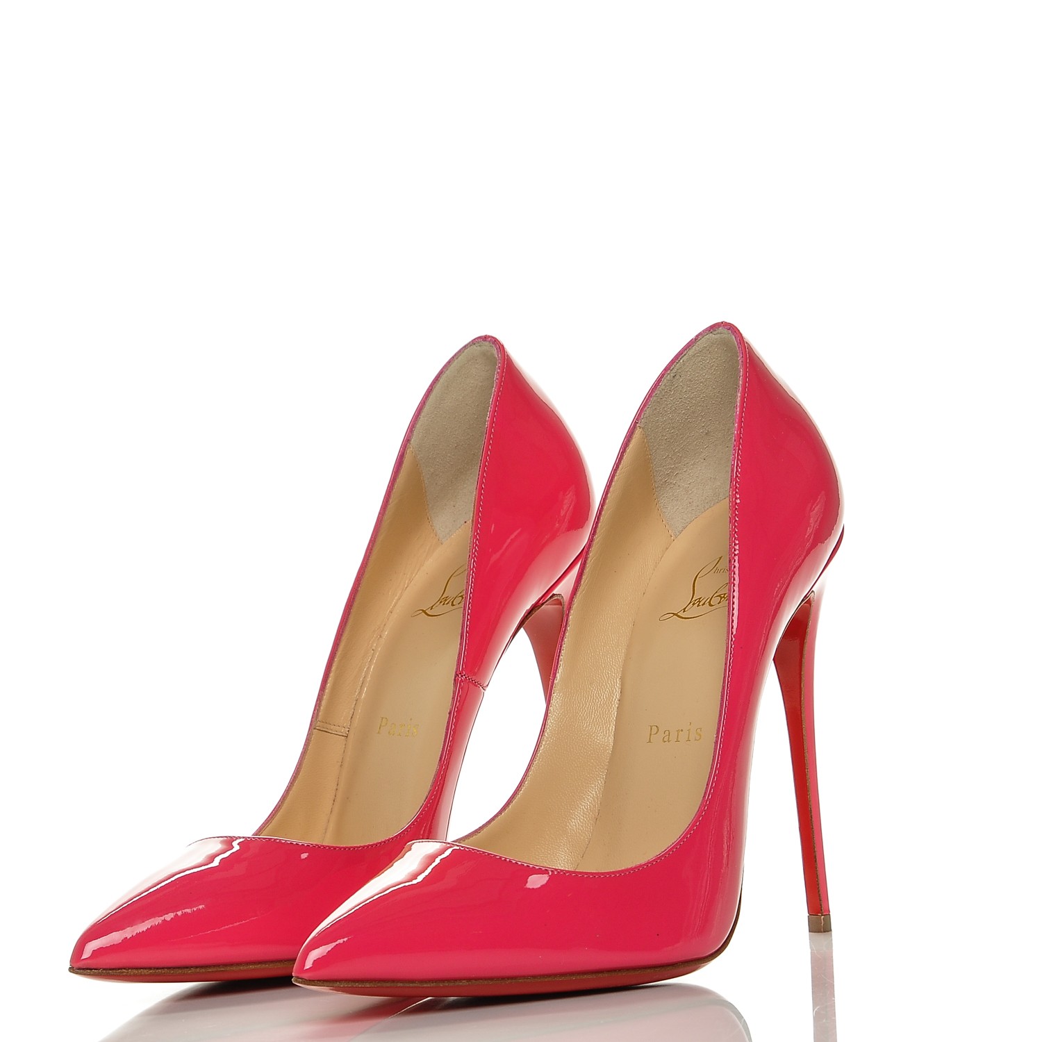 CHRISTIAN LOUBOUTIN Patent Pigalle Follies 120 Pumps 40 Pinky 188276