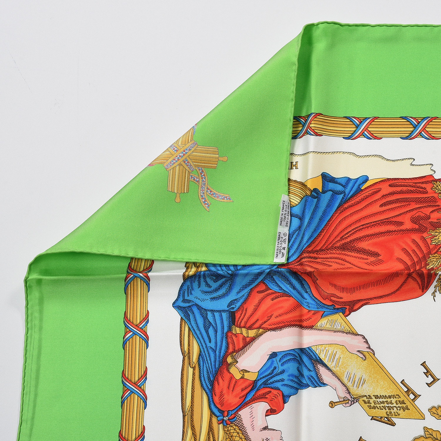 HERMES Silk Republique Francaise Liberte Egalite Fraternite 1789 Scarf ...