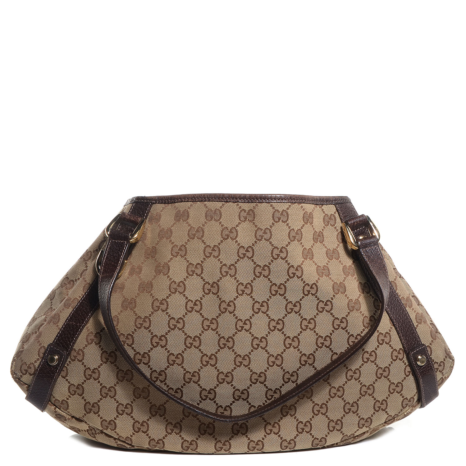 GUCCI Monogram Medium Abbey Shoulder Bag Dark Brown 85093