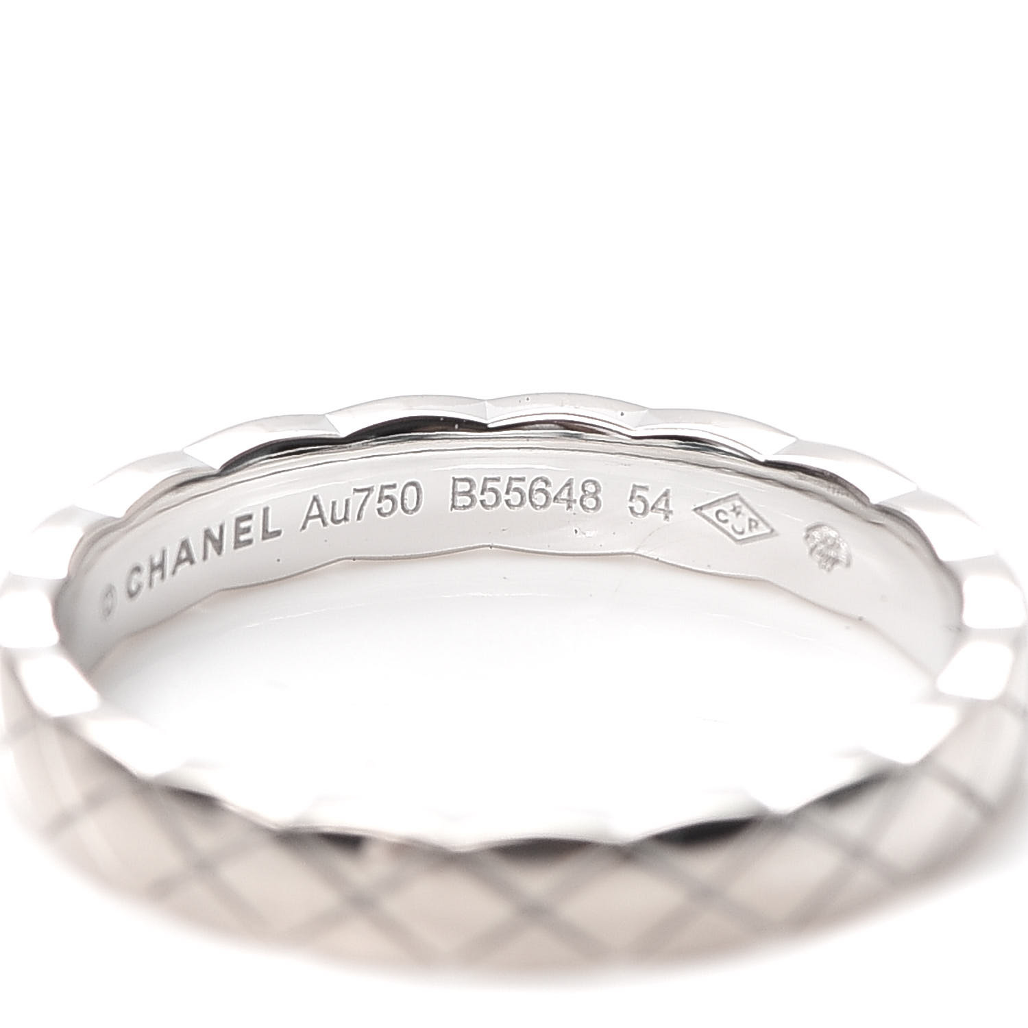 CHANEL 18K White Gold Mini Coco Crush Ring 54 6.75 753197 | FASHIONPHILE