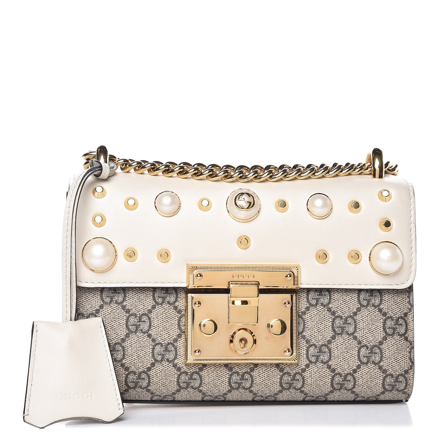 gucci padlock white