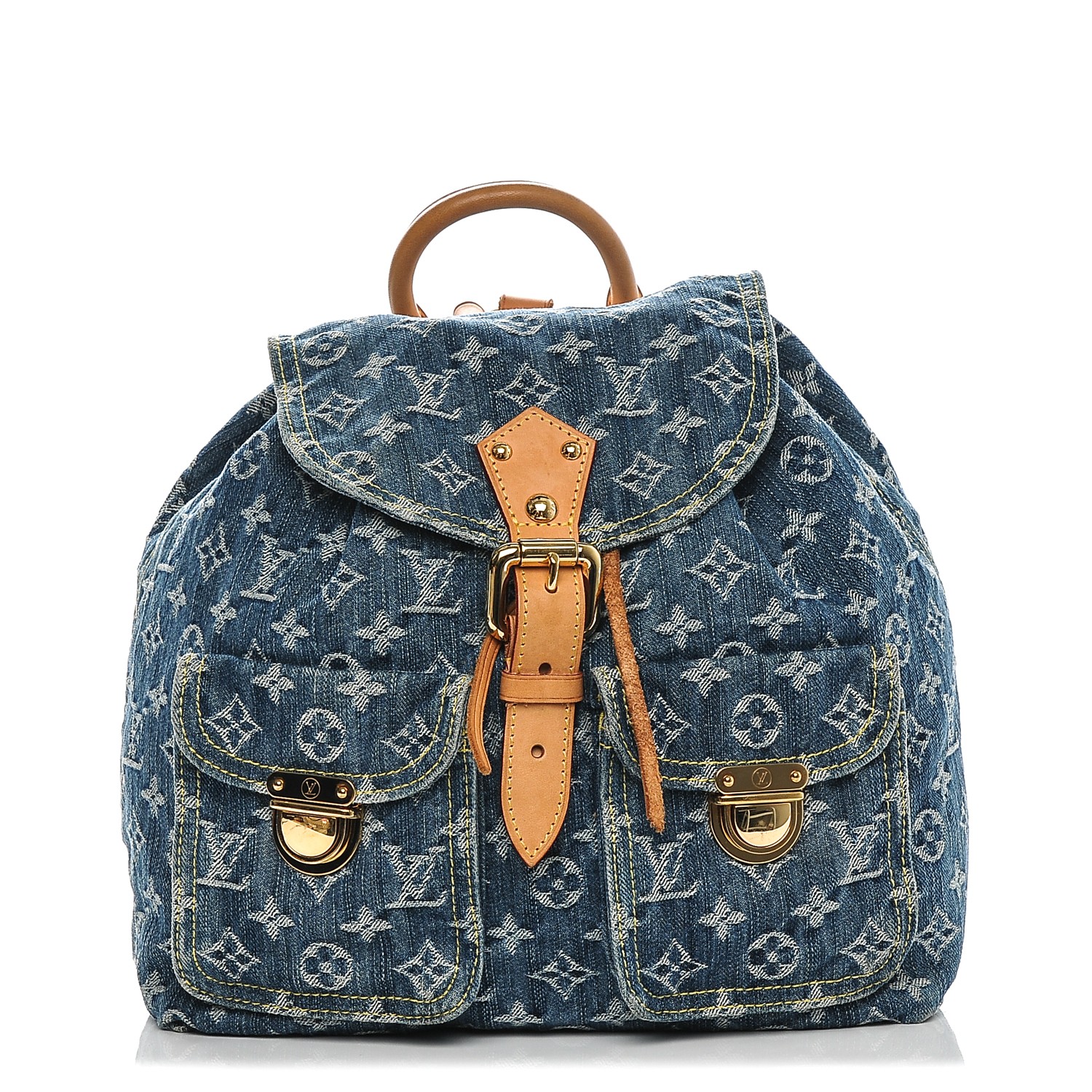 LOUIS VUITTON Denim Sac a Dos Backpack GM Blue 185755