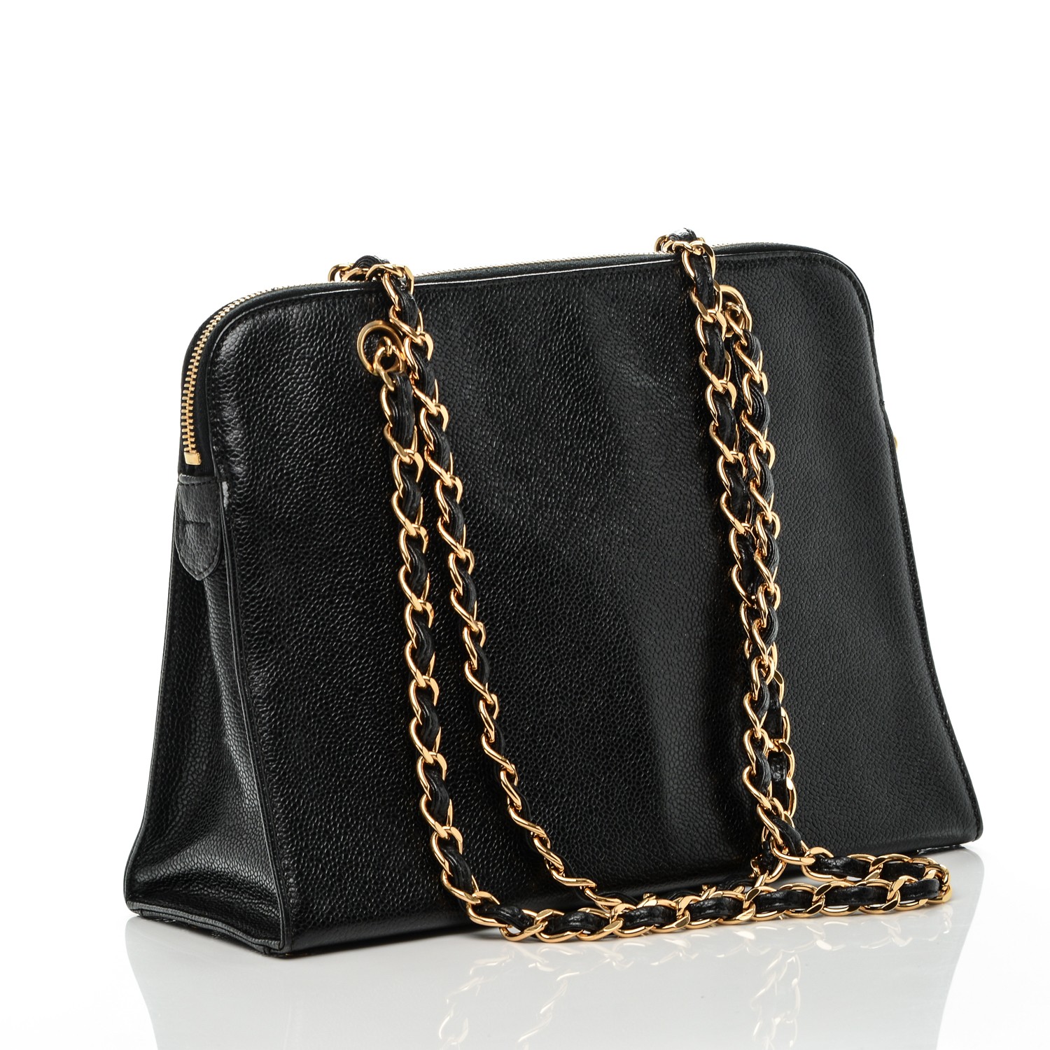 chanel black caviar shoulder bag