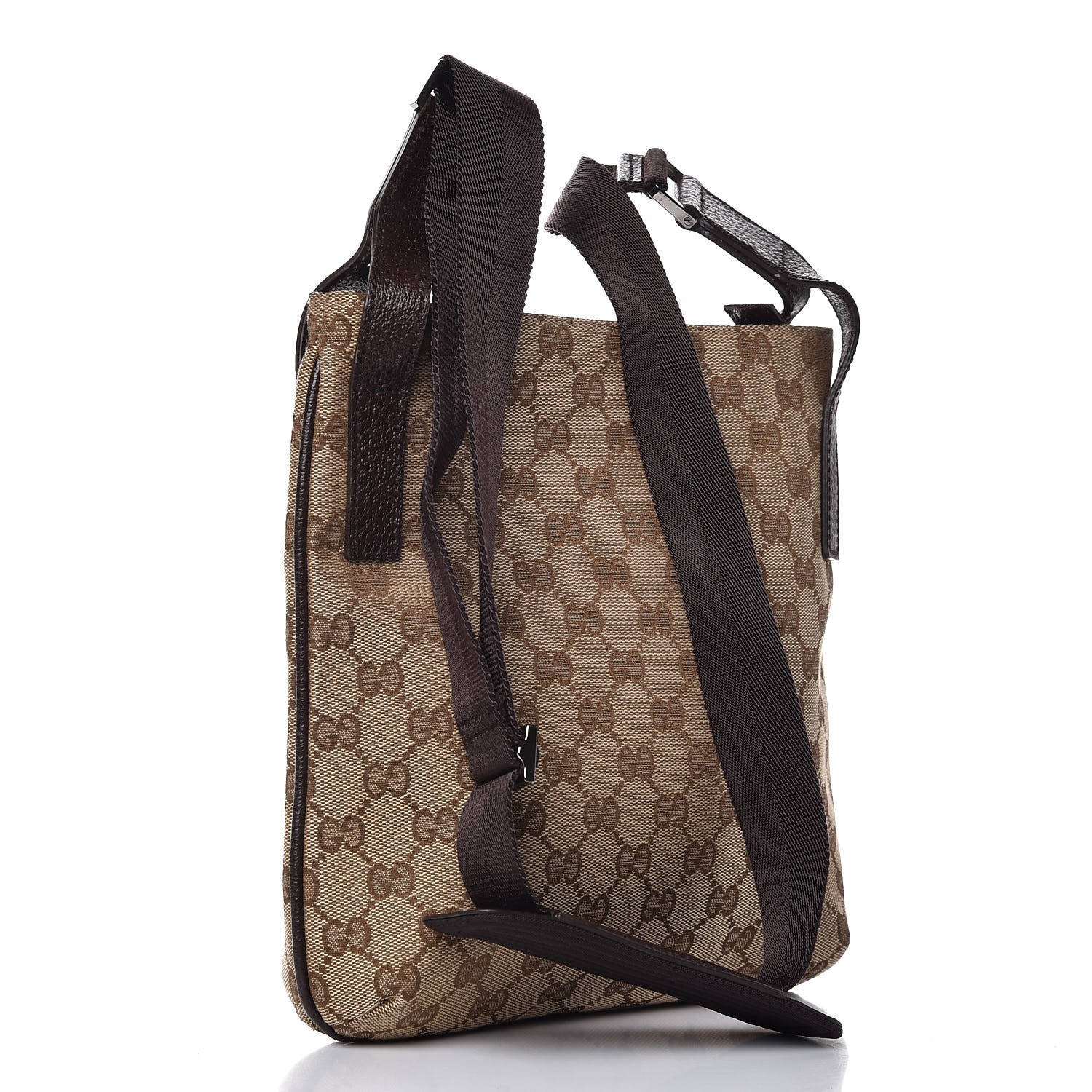 GUCCI Monogram Messenger Bag Dark Brown 317294