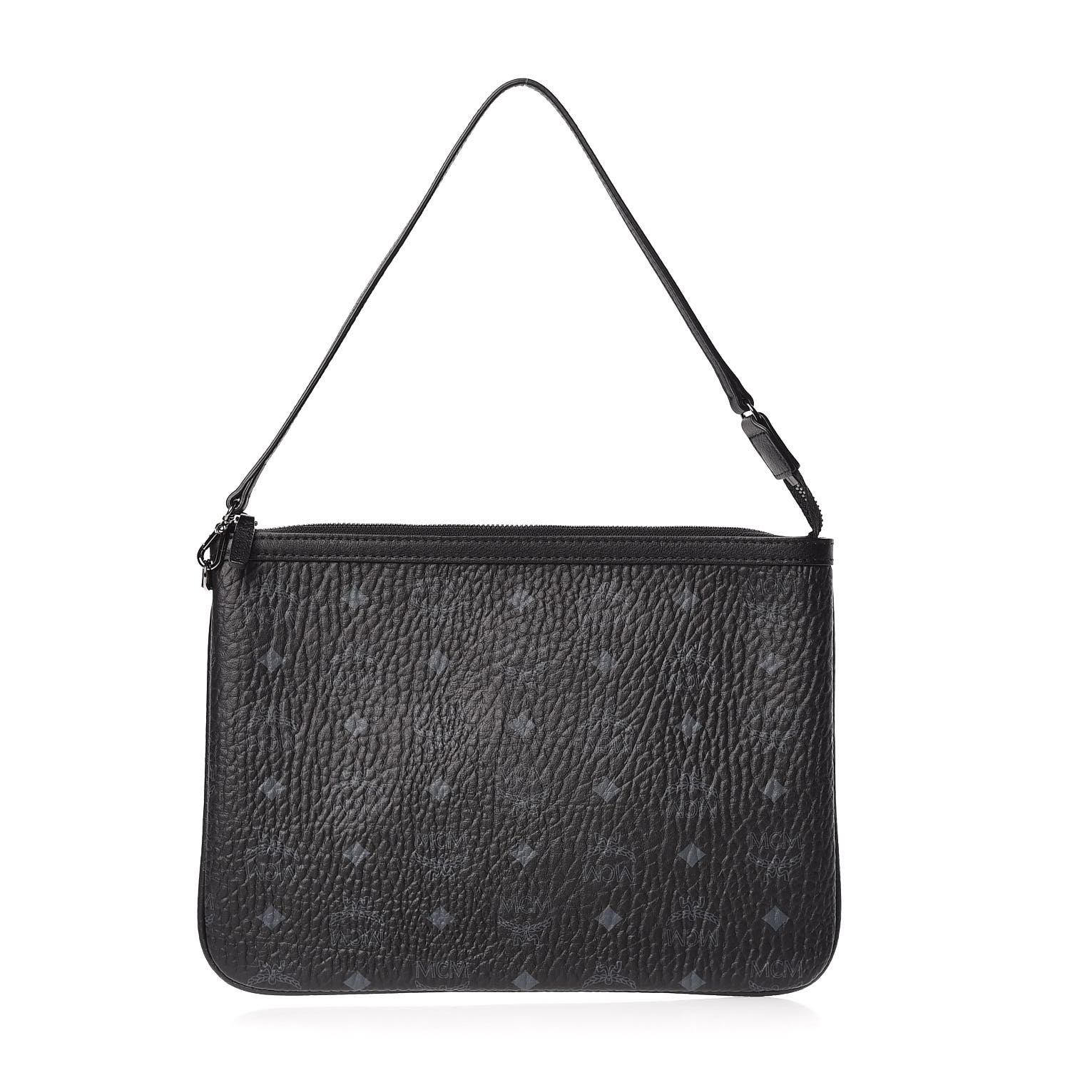 mcm shoulder bag black