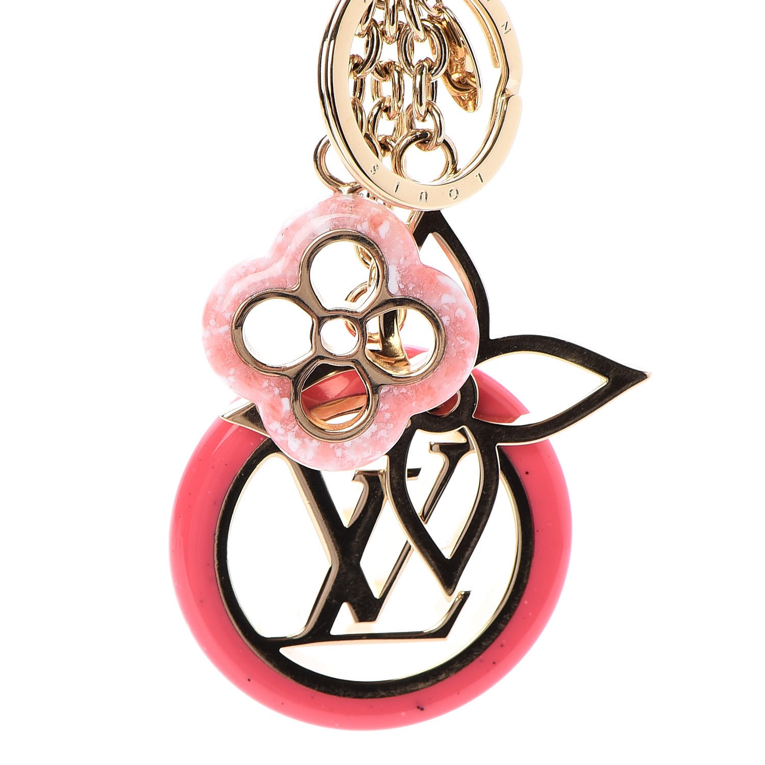 Louis Vuitton Colorline Bag Charm and Key Holder Pink Glitter Metal & Resin