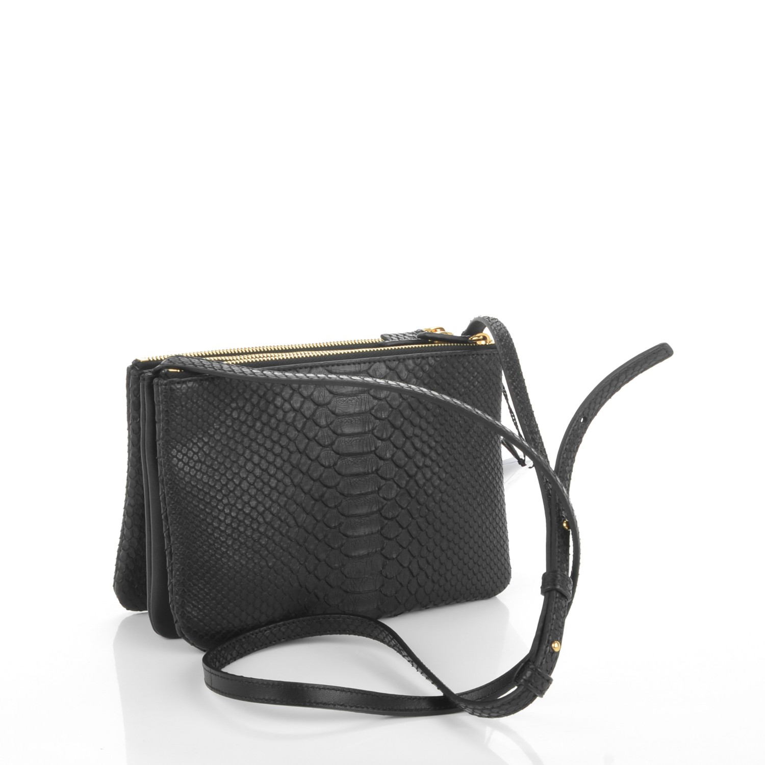 celine python clutch