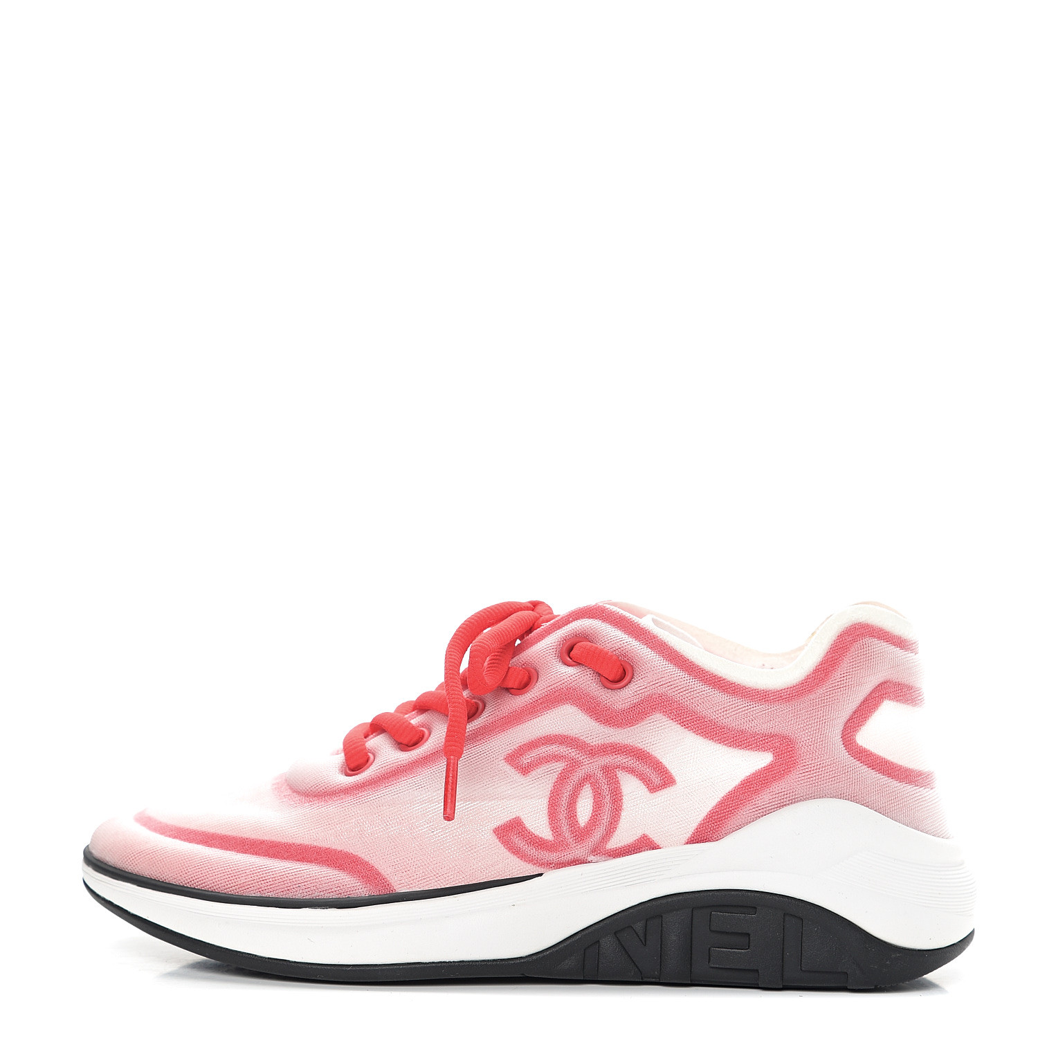 CHANEL Lycra Fabric CC Sneakers 36.5 