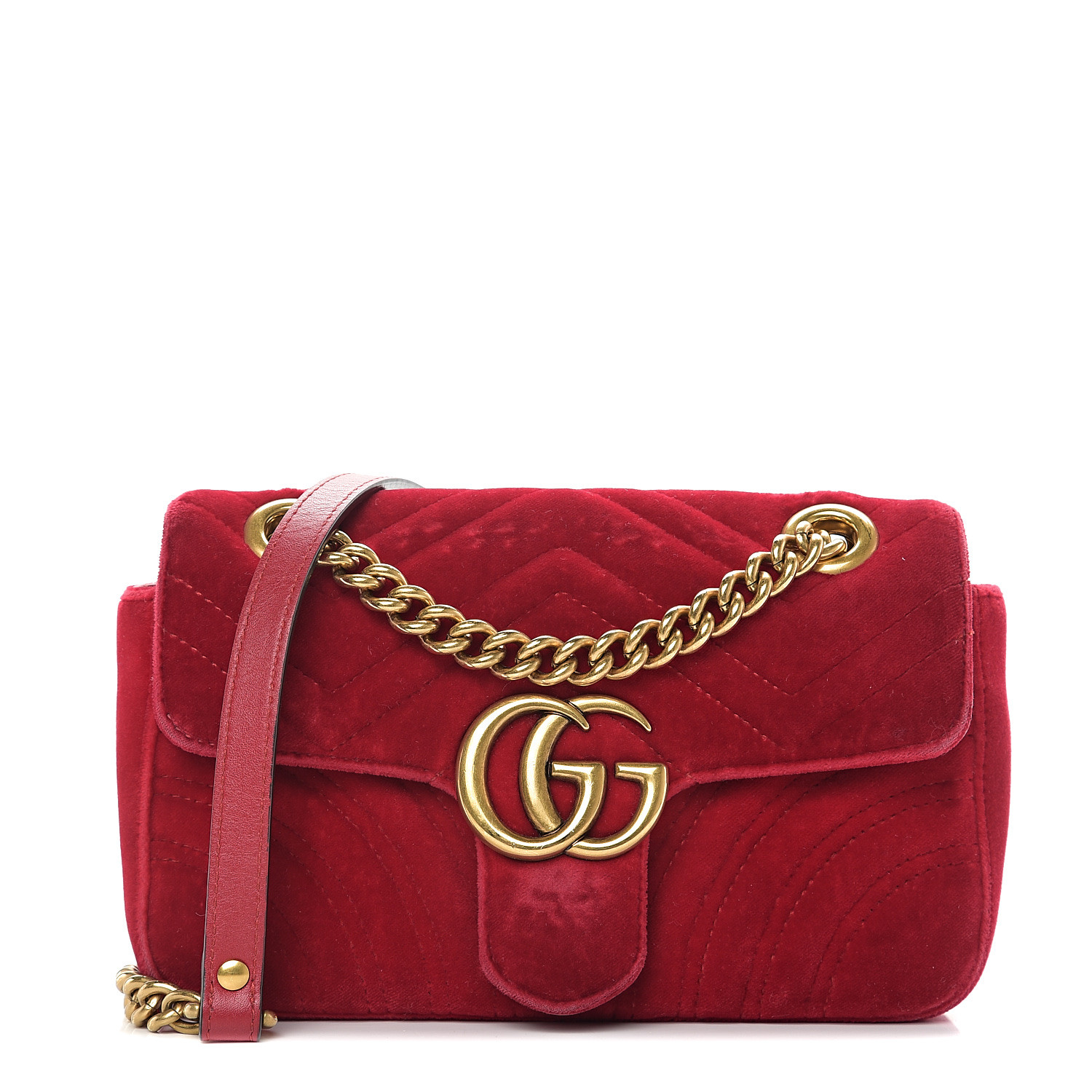 gucci velvet red