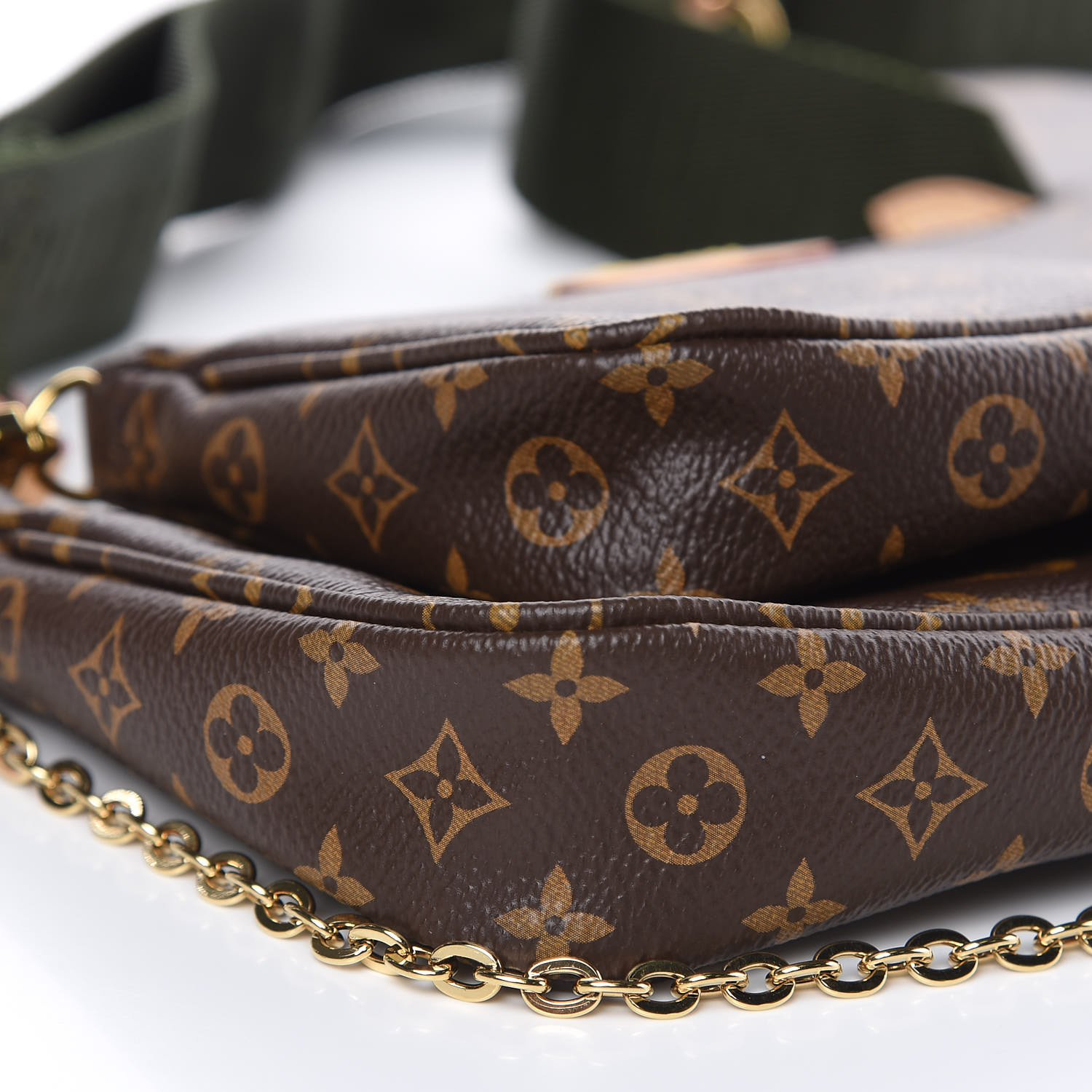 LOUIS VUITTON Monogram Multi Pochette Accessories Kaki 437438