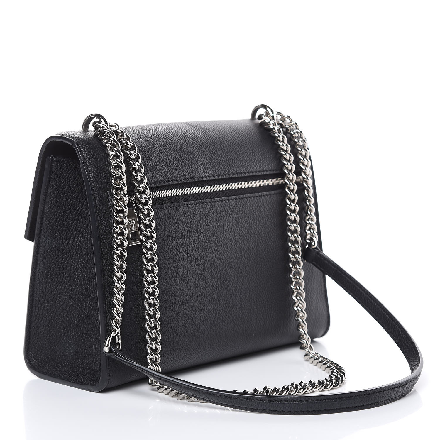 LOUIS VUITTON Soft Calfskin My Lockme Chain Bag BB Black 438221 ...