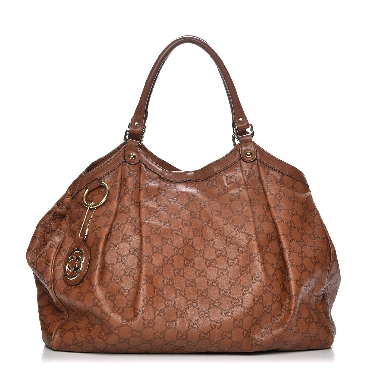 GUCCI Guccissima Large Sukey Tote Bronze 219450