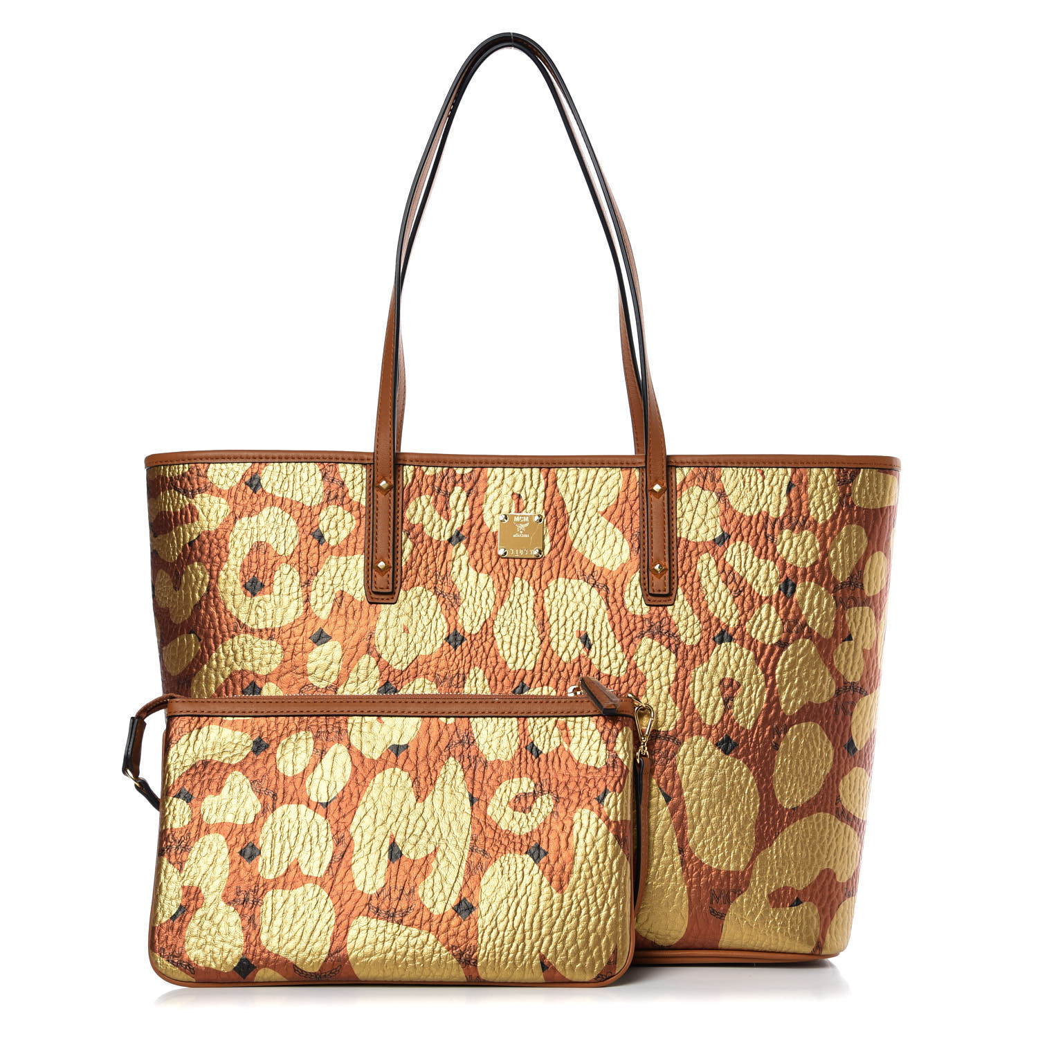 mcm leopard tote