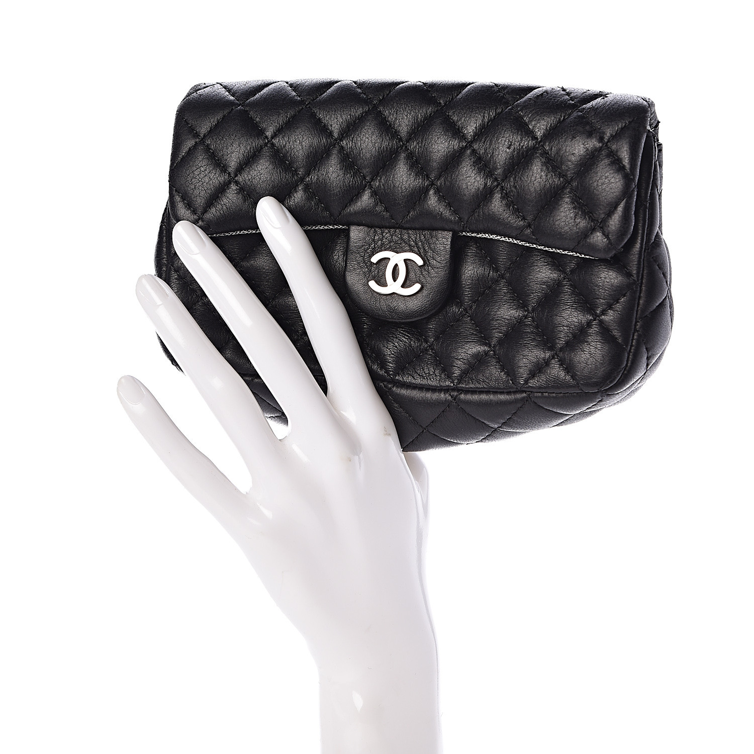 chanel vintage quilted belt bag