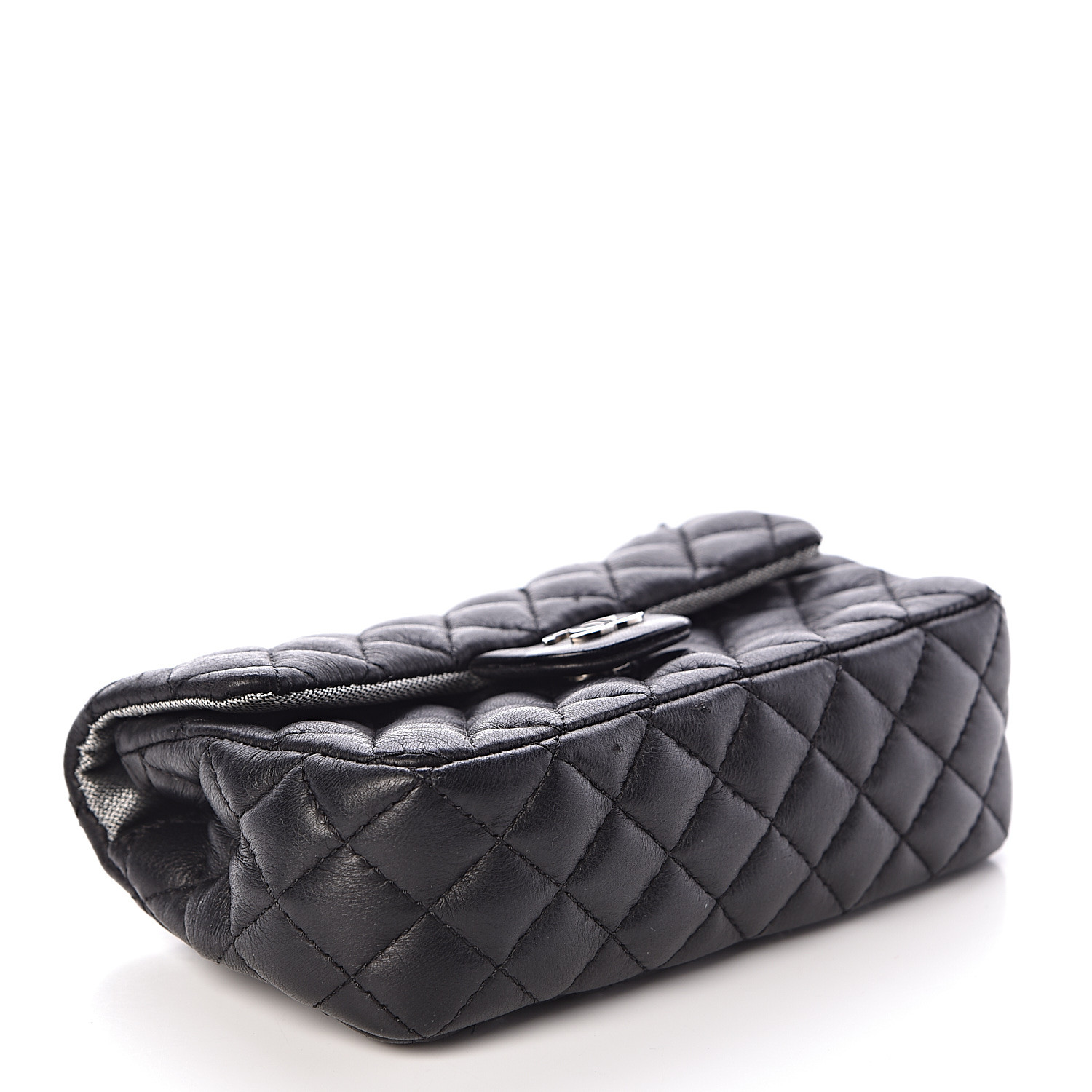 black quilted belt bag