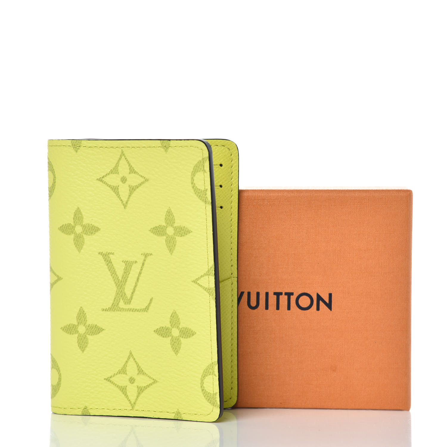 Pre-owned Louis Vuitton Pocket Organizer Monogram Bahia Yellow