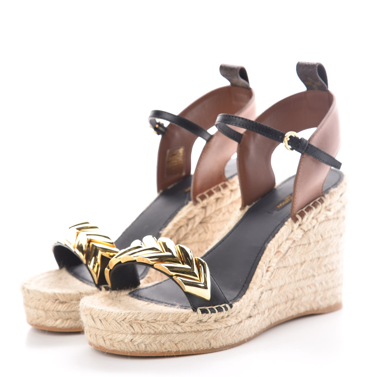 LV Denim Monogram Bastille Espadrilles Slingback Wedge Sandals, Women's  Fashion, Footwear, Wedges on Carousell