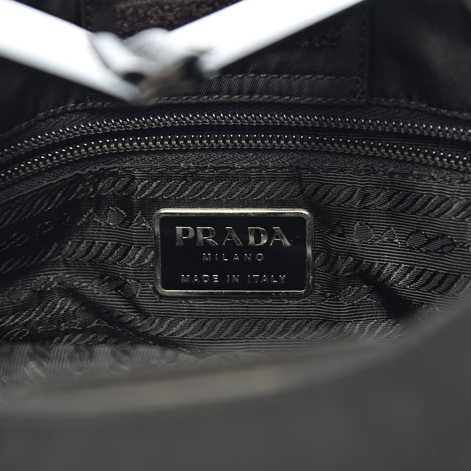 PRADA Tessuto Nylon Shoulder Bag Black 512541 | FASHIONPHILE