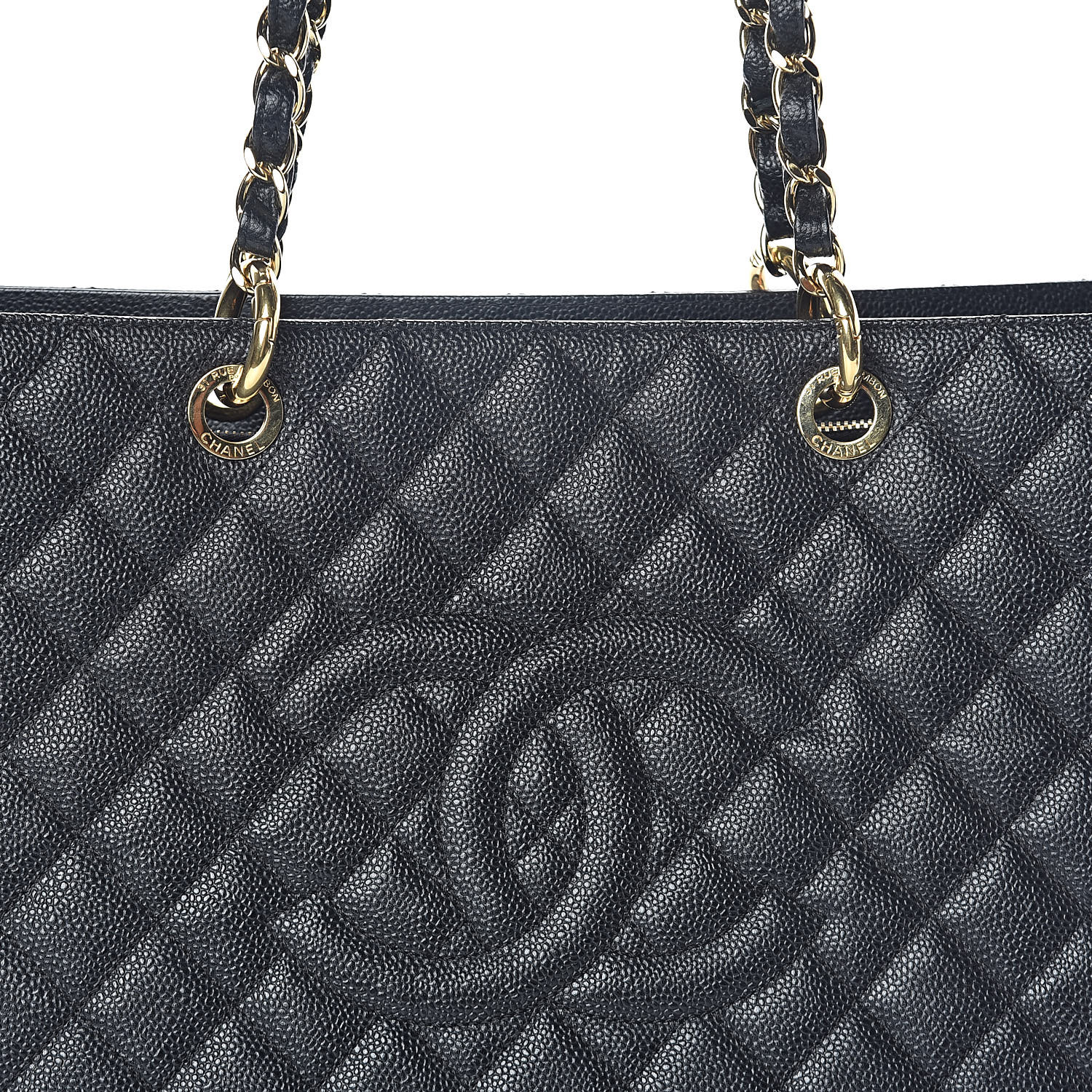 CHANEL Caviar Quilted XL Grand Shopping Tote GST Black 512893