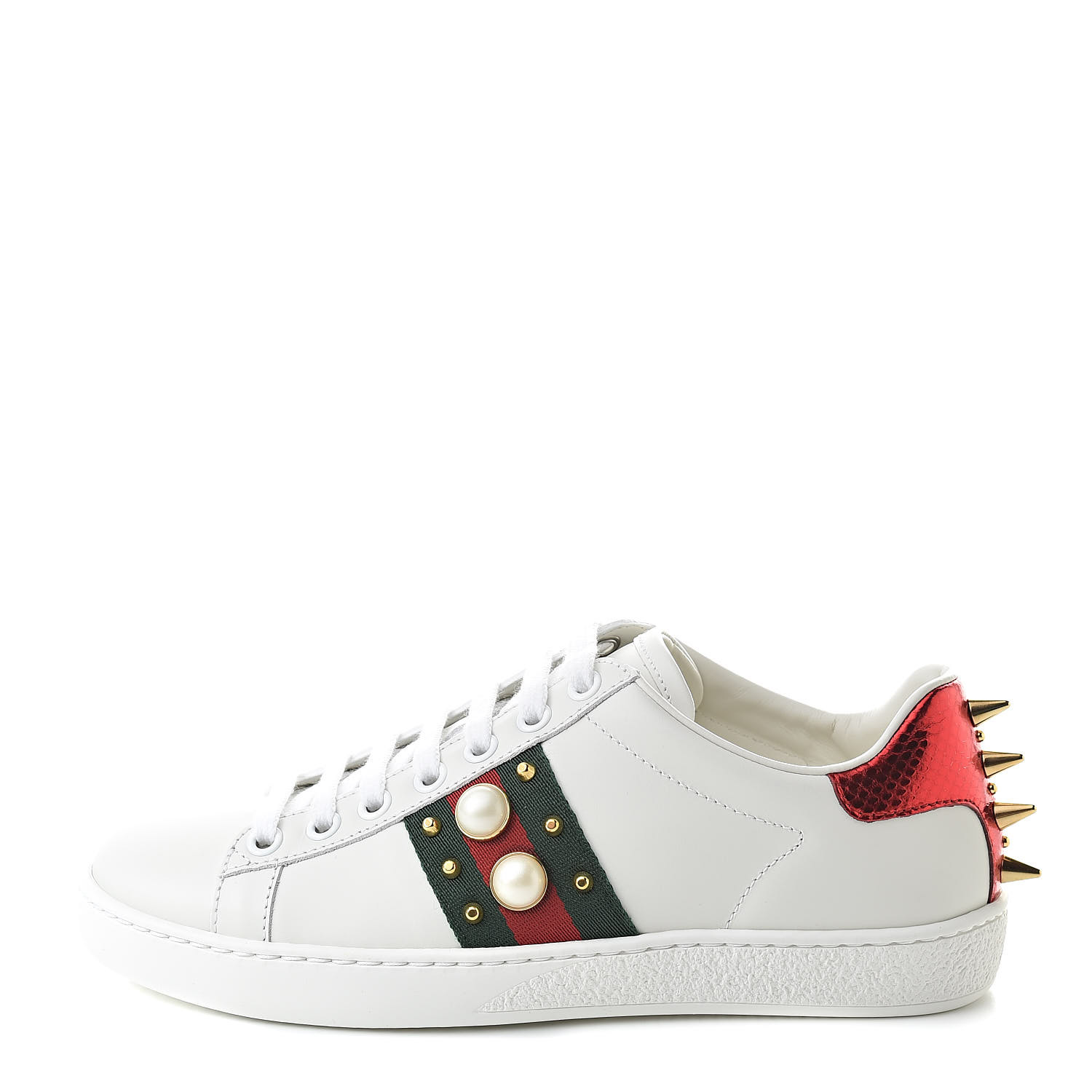 gucci pearl studded sneakers