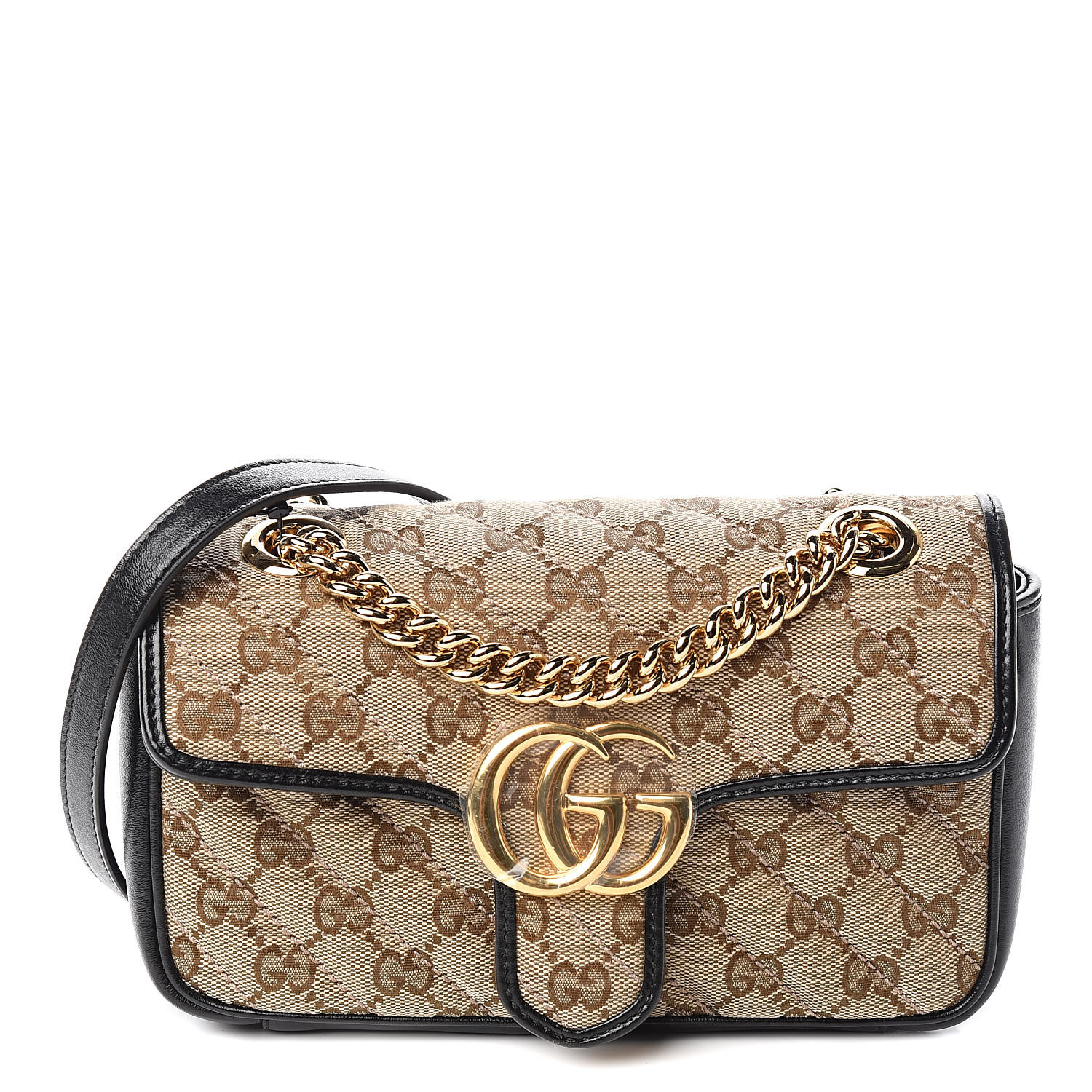 Gucci Monogram Mini Gg Marmont Beige Ebony 513159