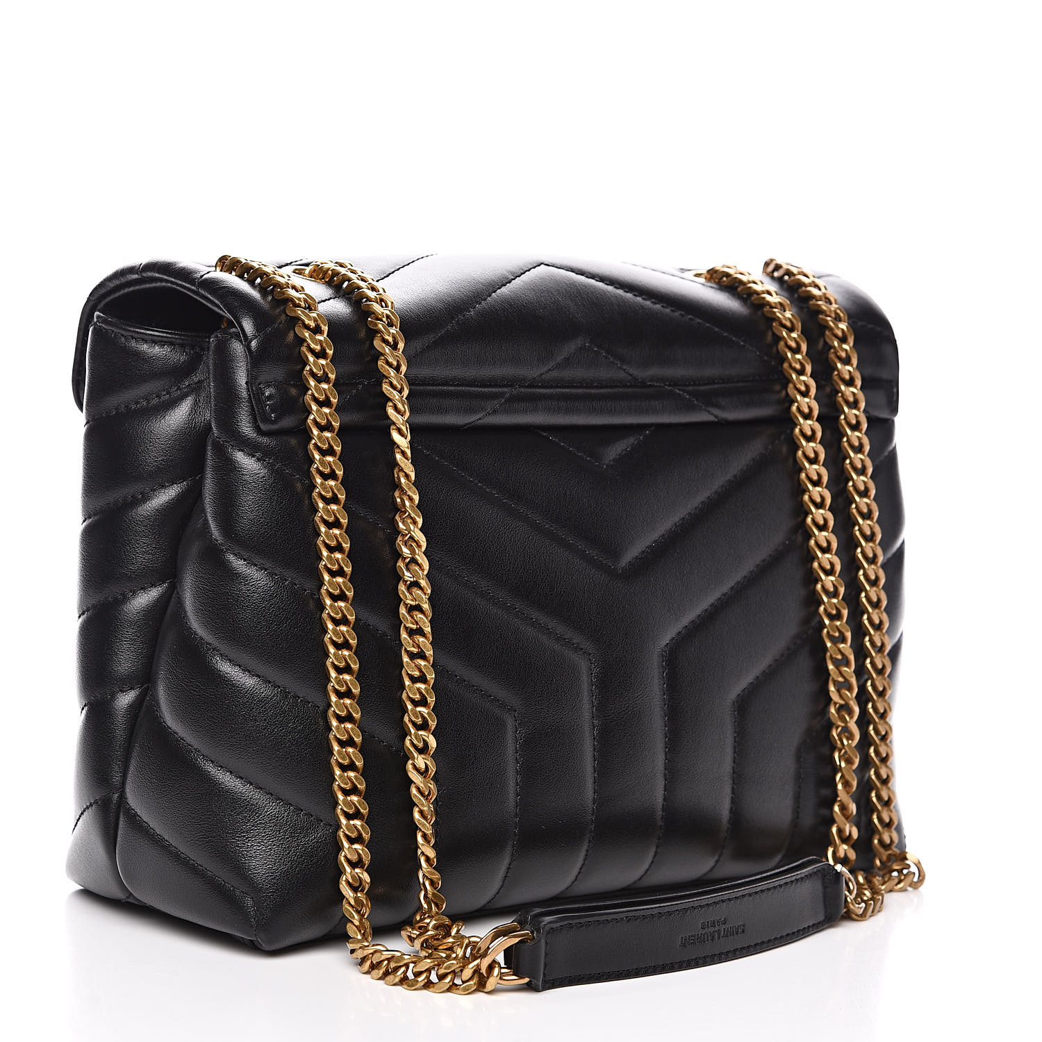 saint laurent quilted calfskin leather wallet on a chain