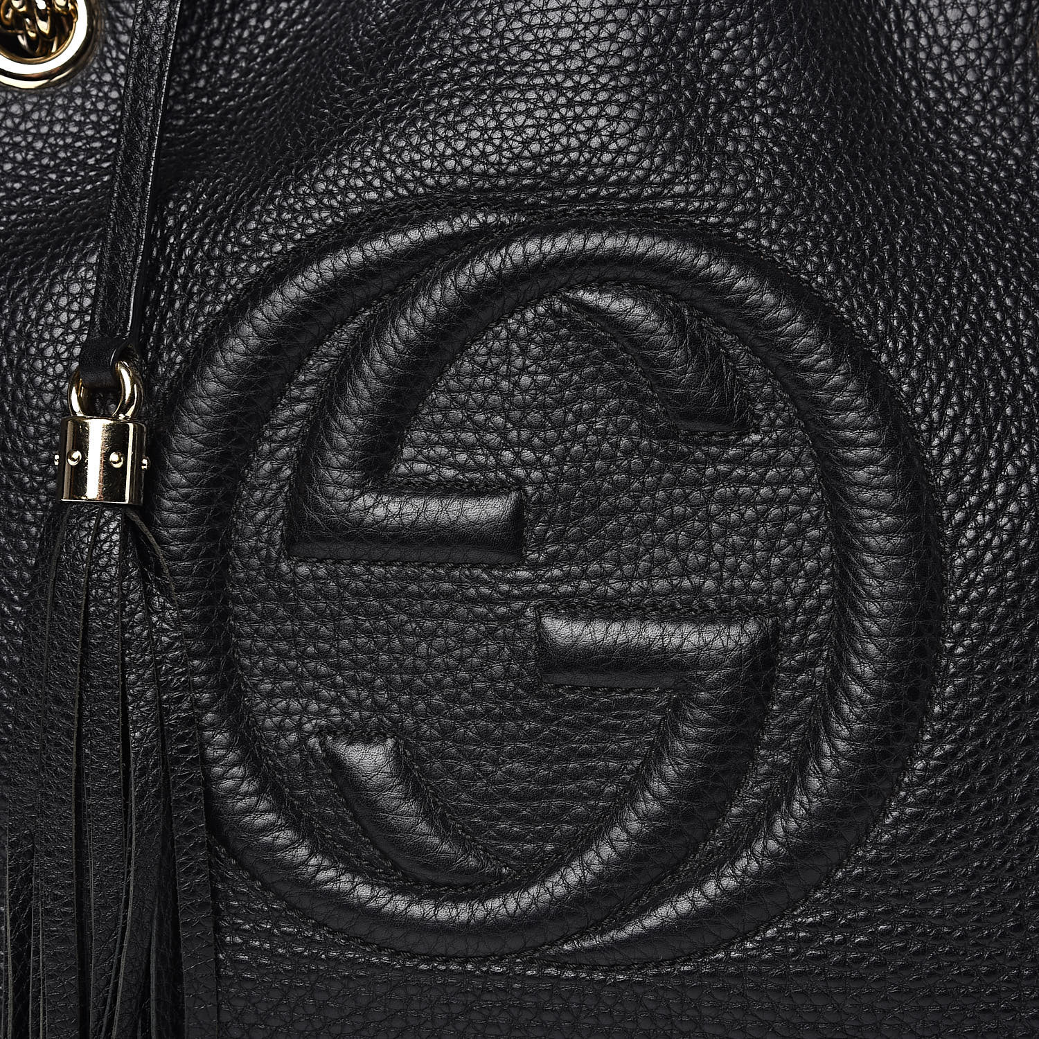 gucci soho pebbled leather shoulder bag