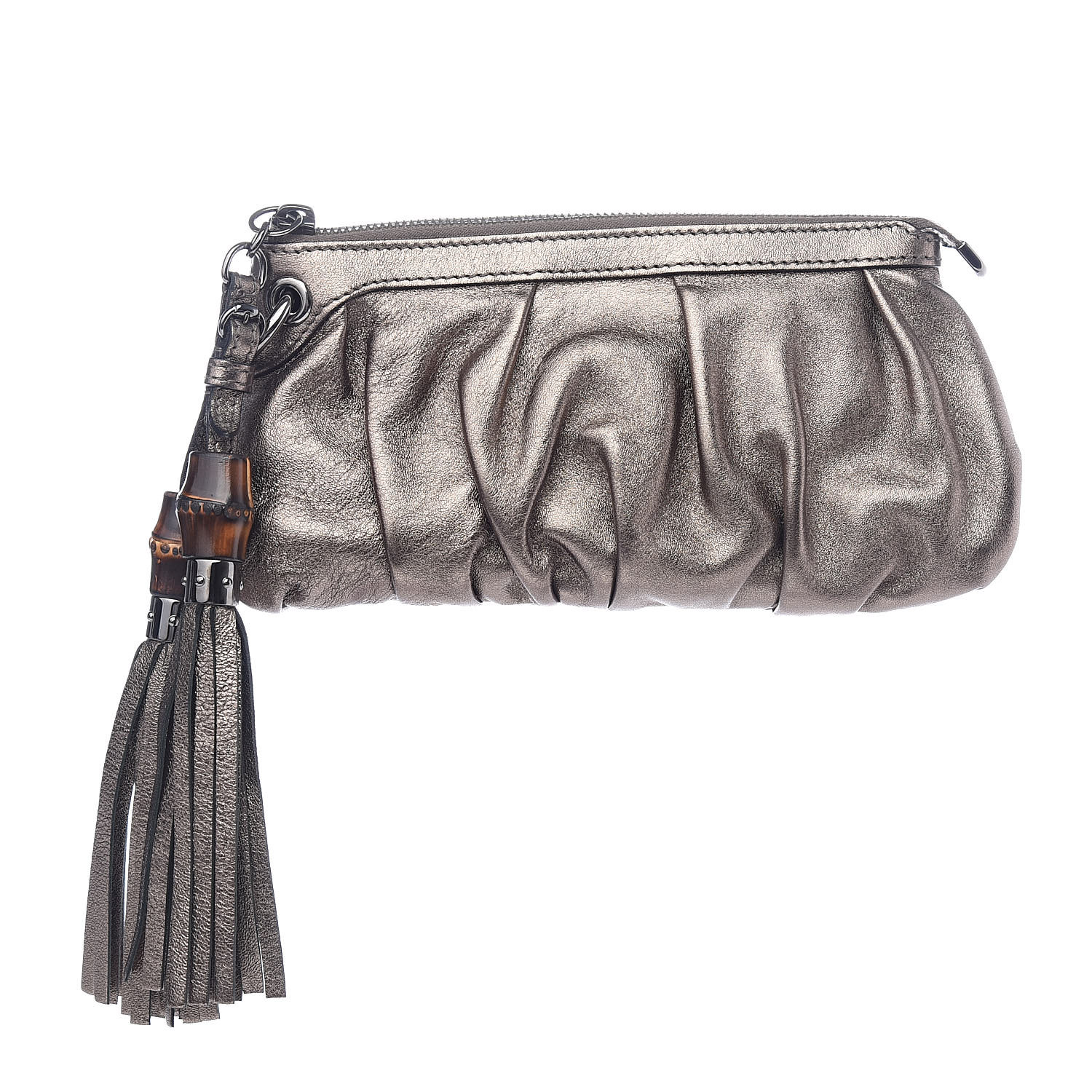 gucci bamboo tassel clutch