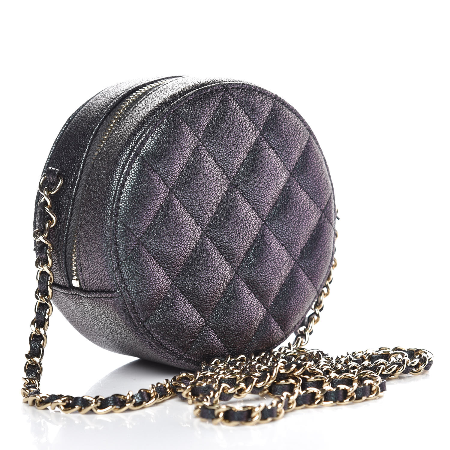 chanel caviar round bag