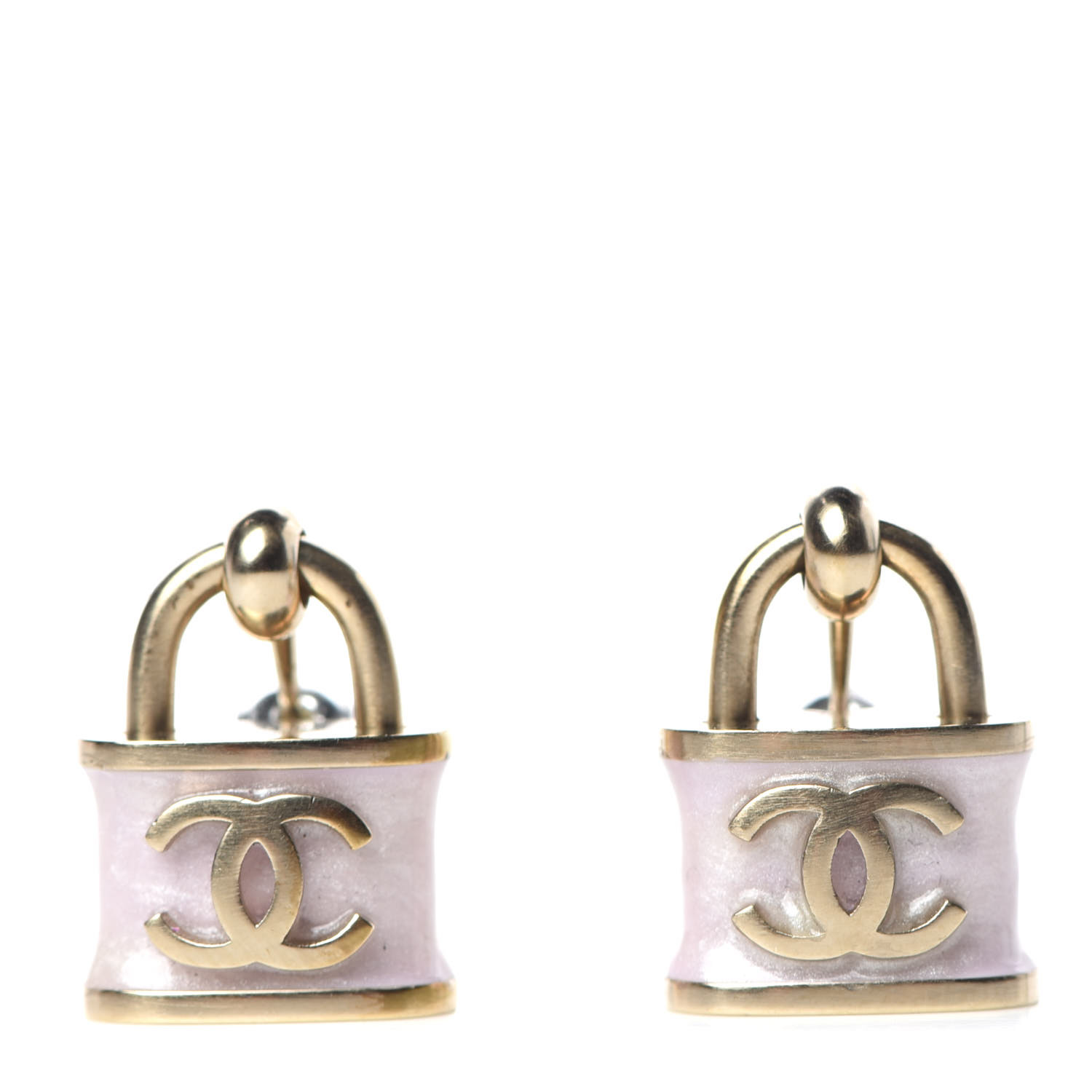 chanel padlock earrings