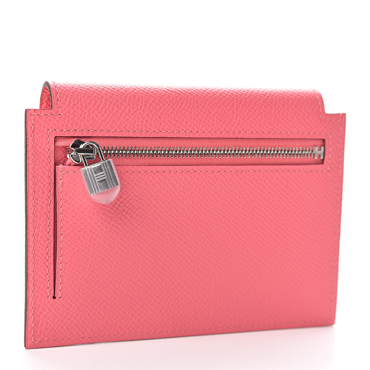HERMES Epsom Kelly Pocket Compact Wallet Rose Azalee 486871 | FASHIONPHILE