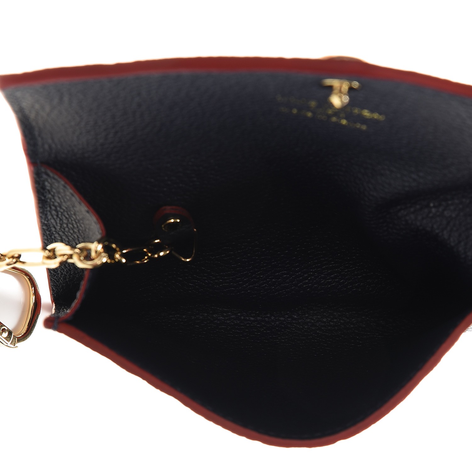 Louis Vuitton Key Pouch, Empreinte Marine Rouge, Preowned in Box