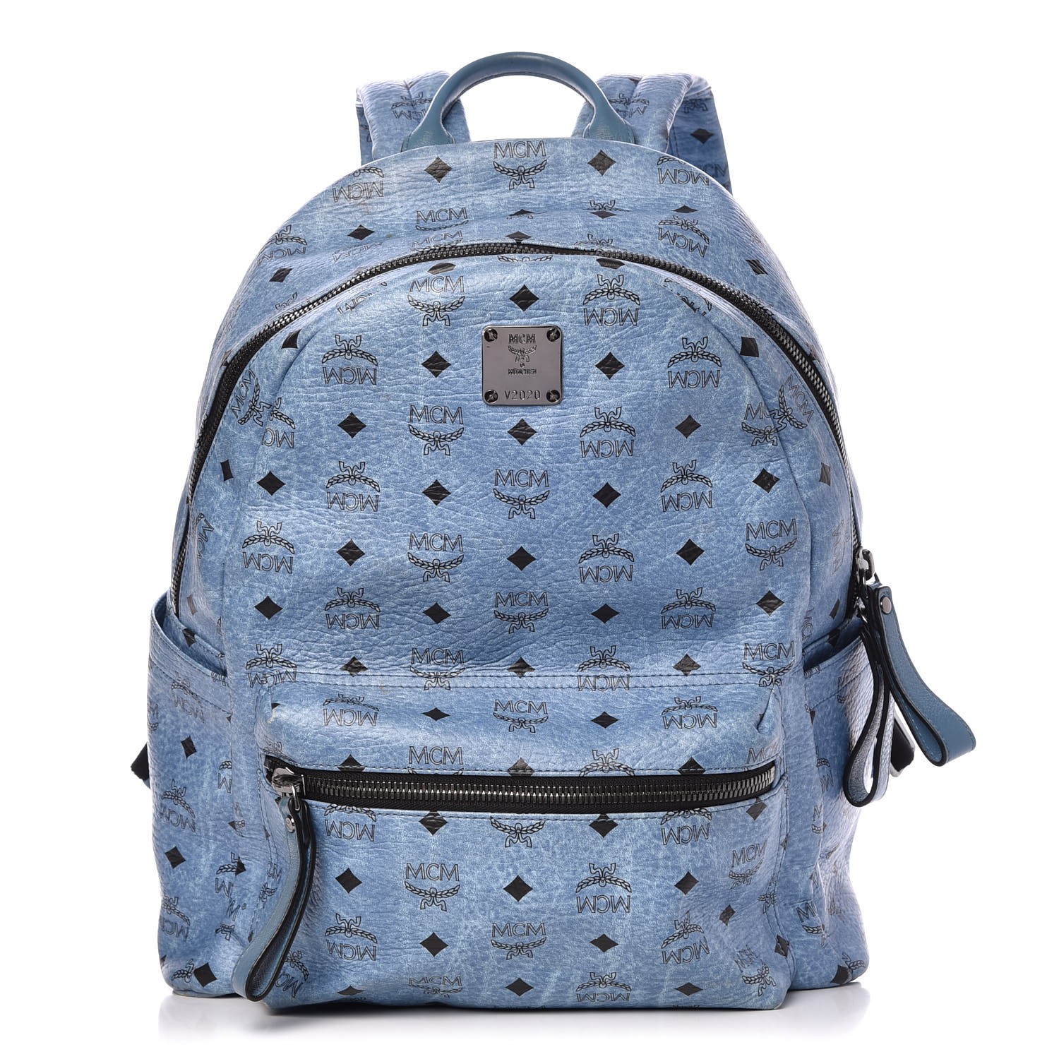 baby blue mcm bag