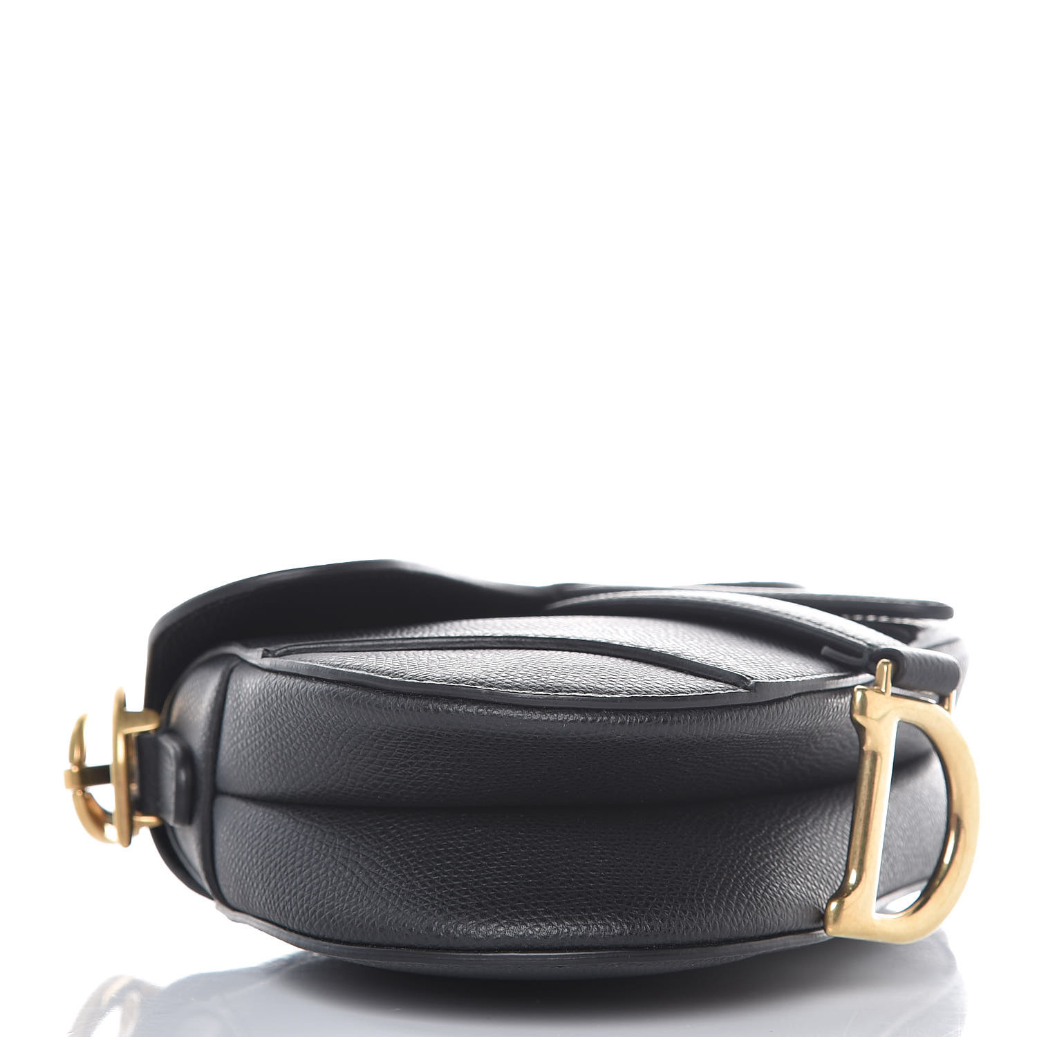 saddle bag black grained calfskin