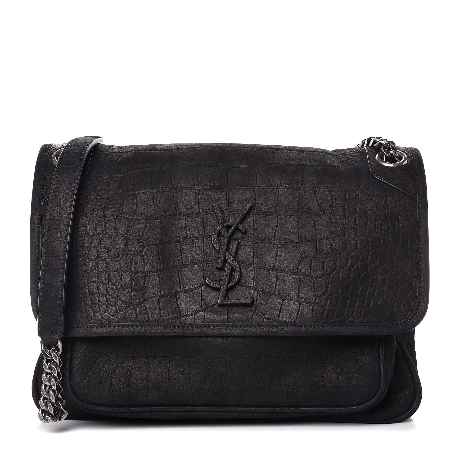 ysl niki crocodile embossed