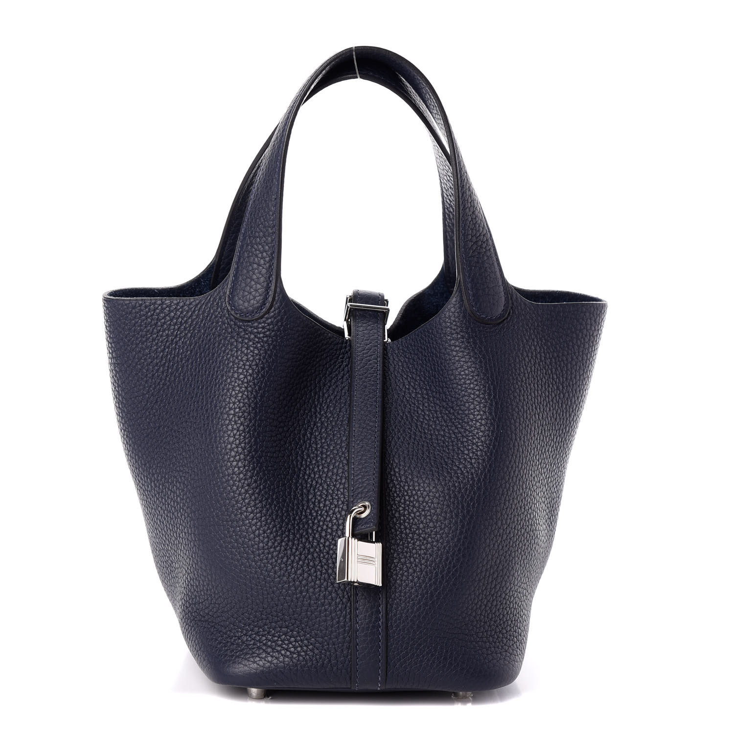 HERMES Taurillon Clemence Picotin Lock 18 PM Bleu Nuit 736603 ...