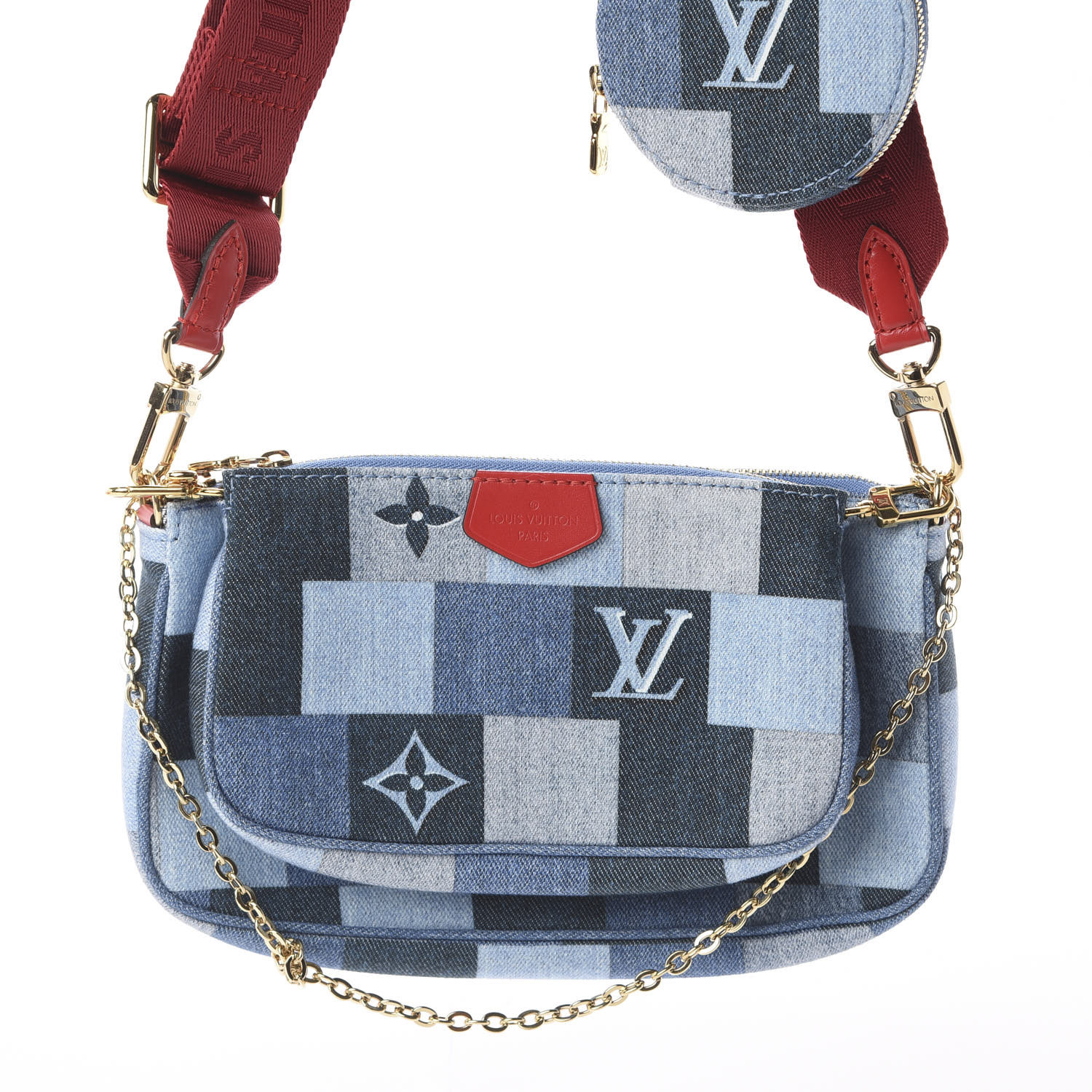 LOUIS VUITTON Monogram Denim Multi Pochette Accessories Shoulder