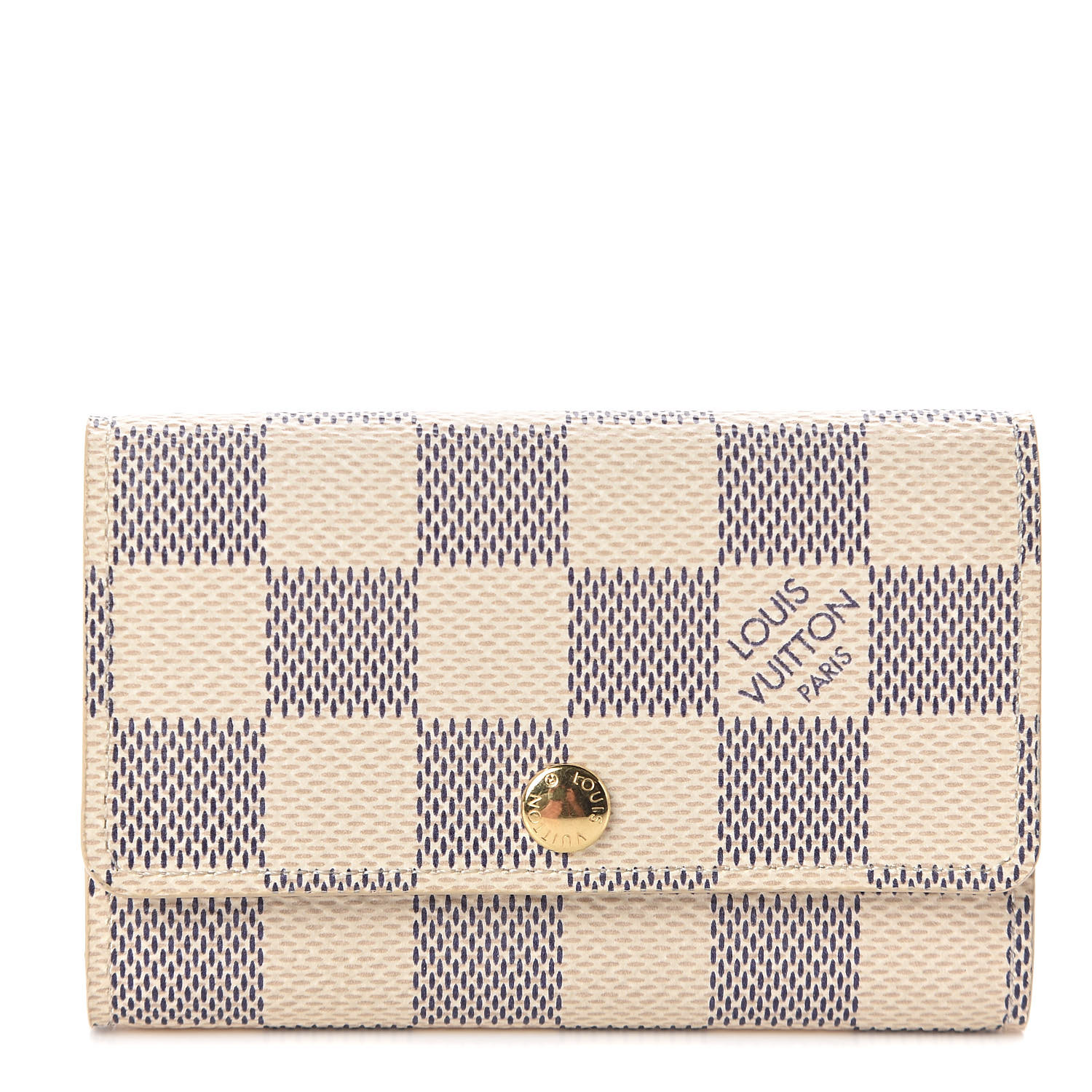 louis vuitton key holder damier azur