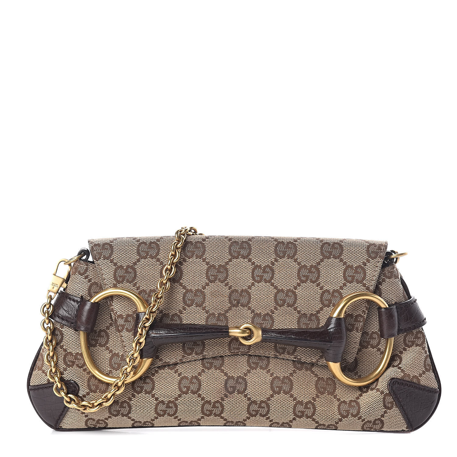 gucci monogram horsebit clutch