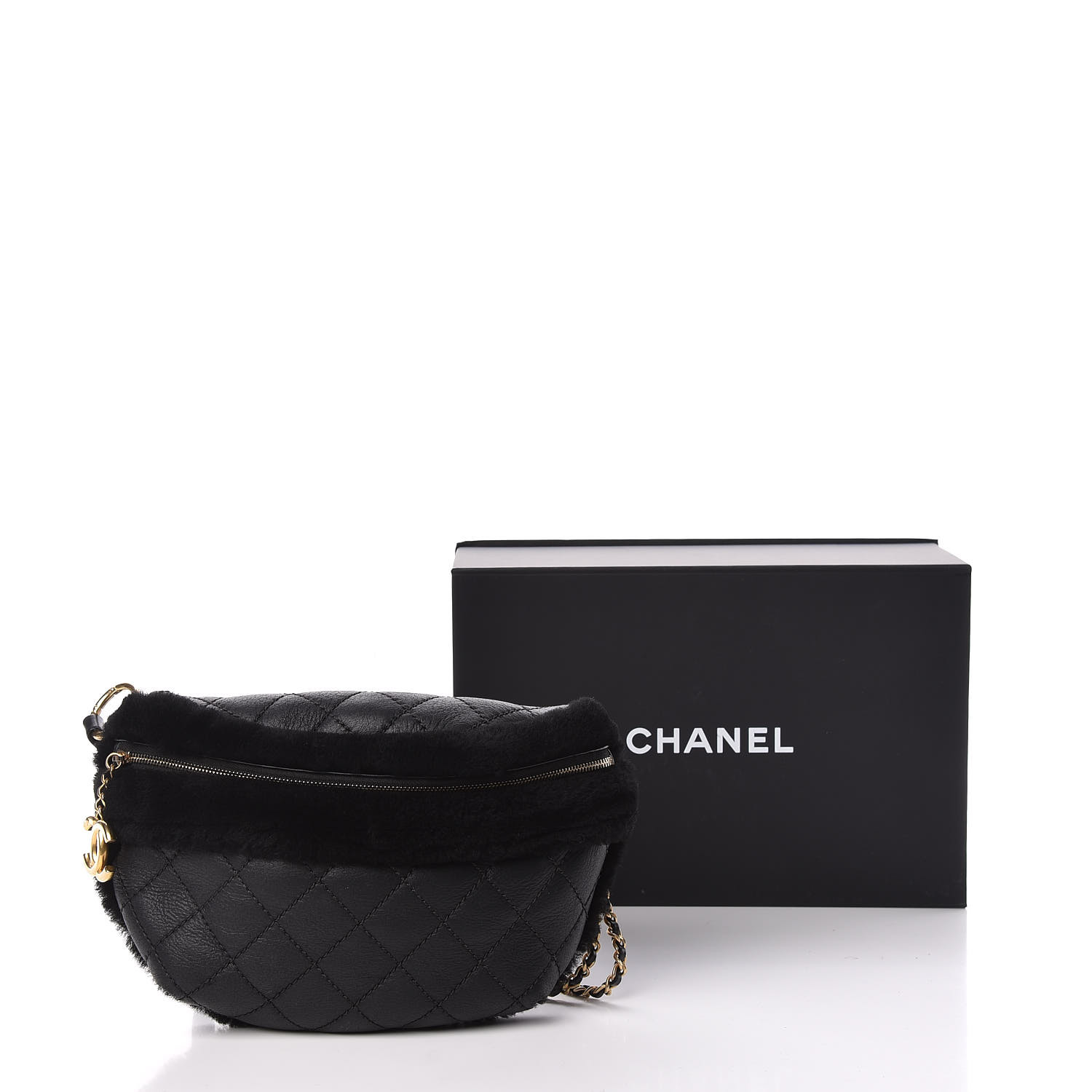 chanel fur fanny pack