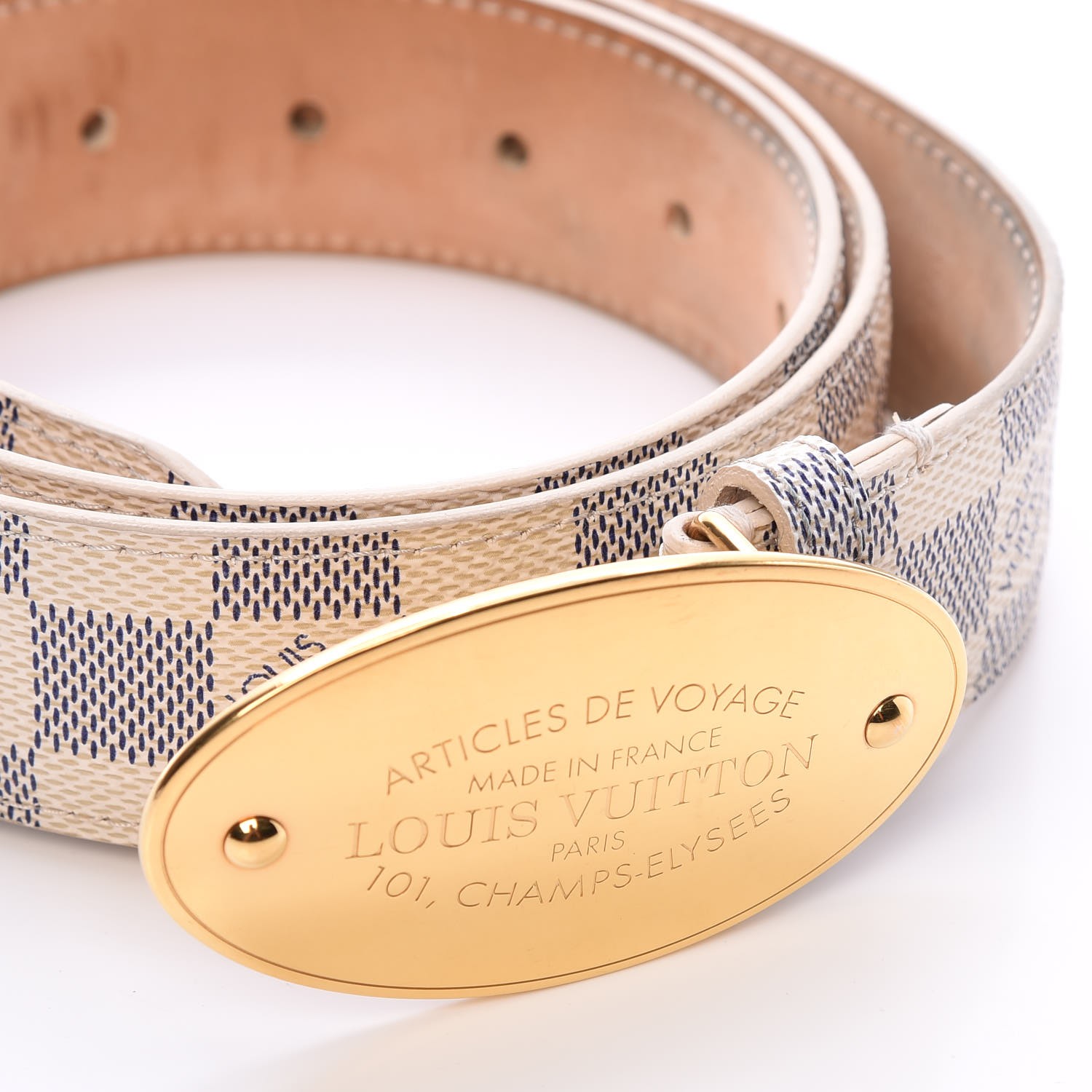Louis Vuitton Damier Azur Belt at 1stDibs  louis vuitton azur belt, damier  azur louis vuitton belt, lv azur belt